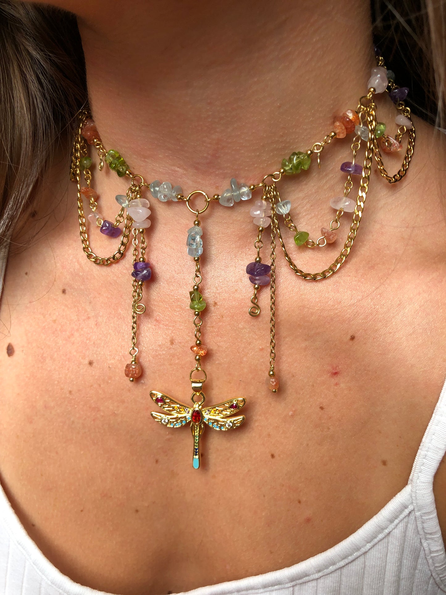 Collier « Lumenia » mélange pierres naturelles