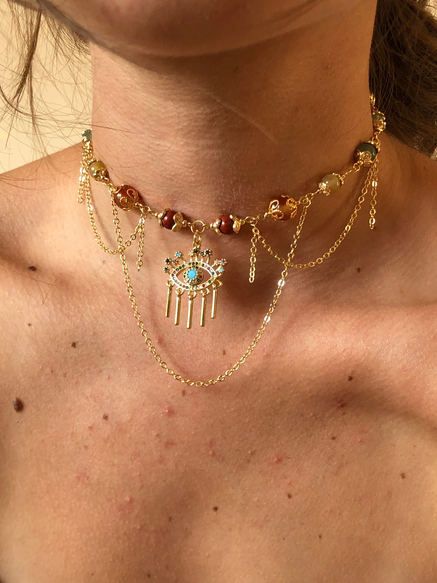 Collier « Arc-en-ciel » & Mélange pierres naturelles
