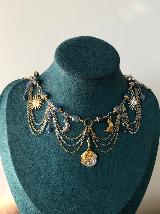 Collier « Rêve Astral » Aventurine bleue