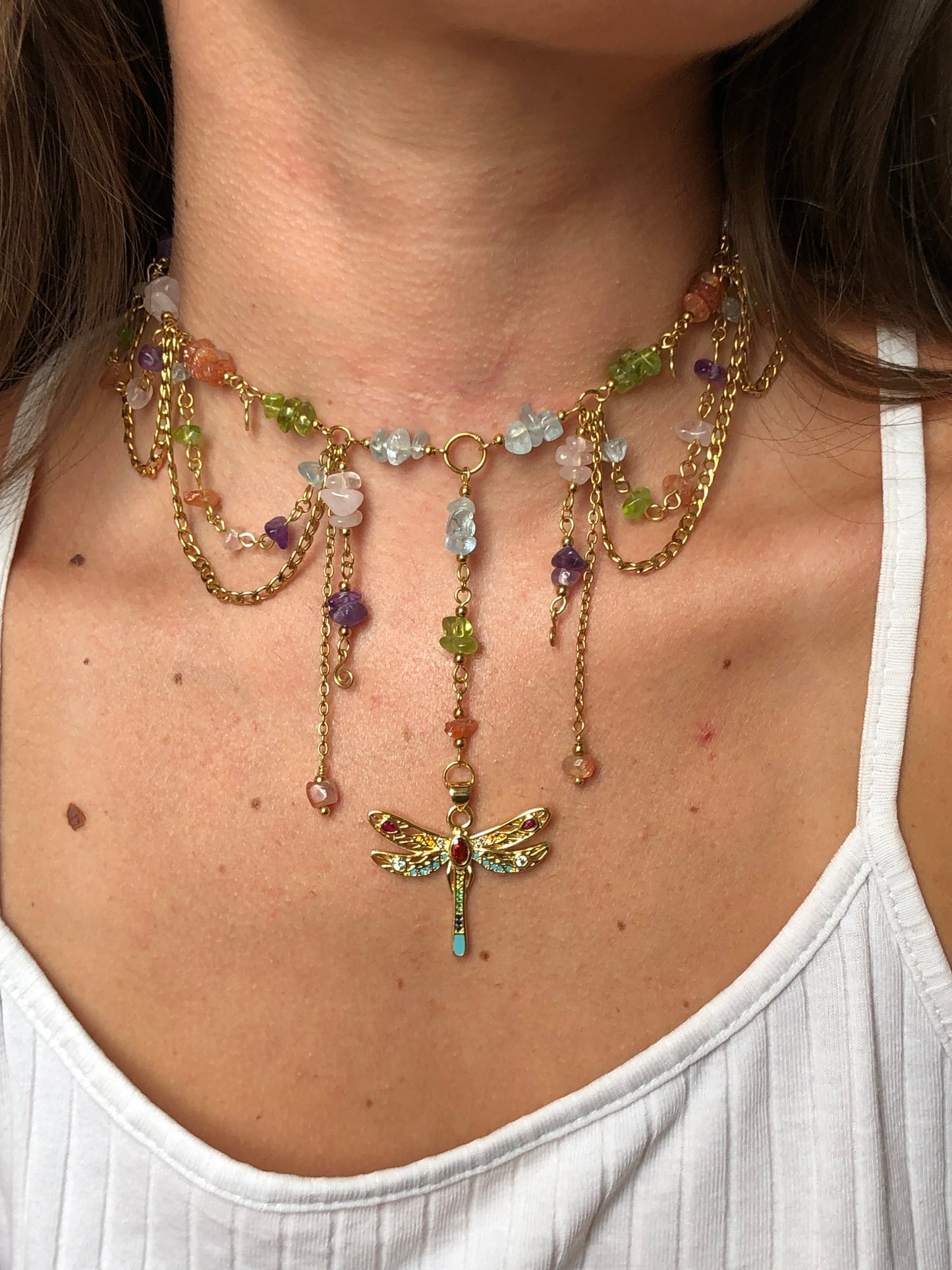 Collier « Lumenia » mélange pierres naturelles