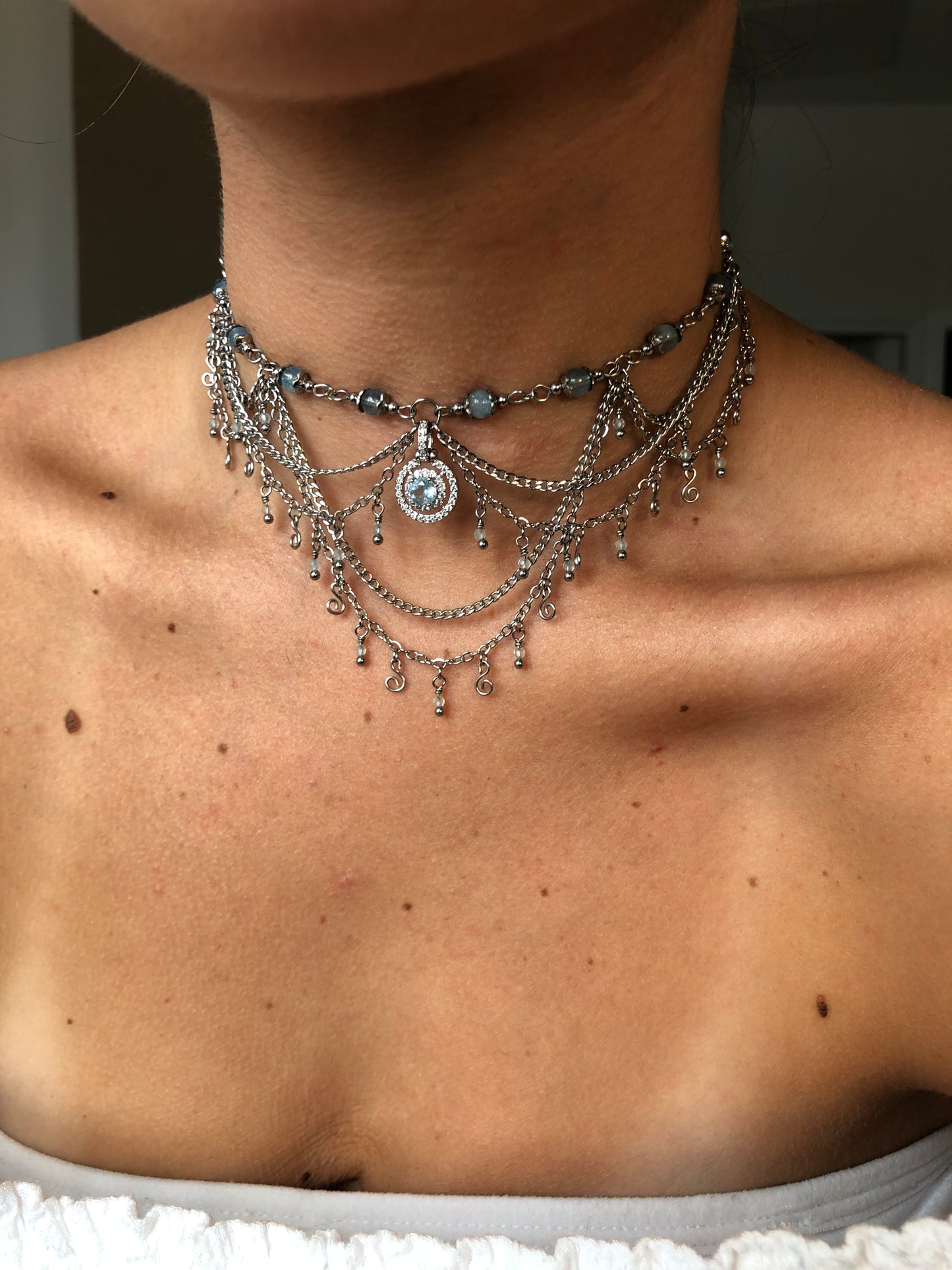 Collier « Arwen » Aigue-marine