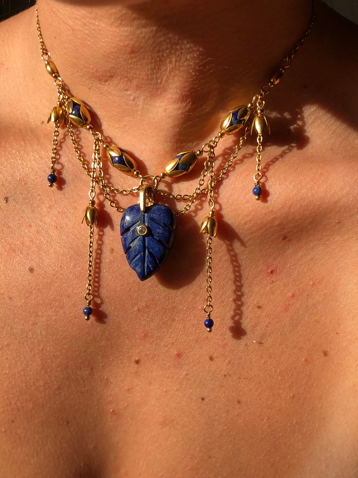Collier "Elowen" Lapis-lazuli
