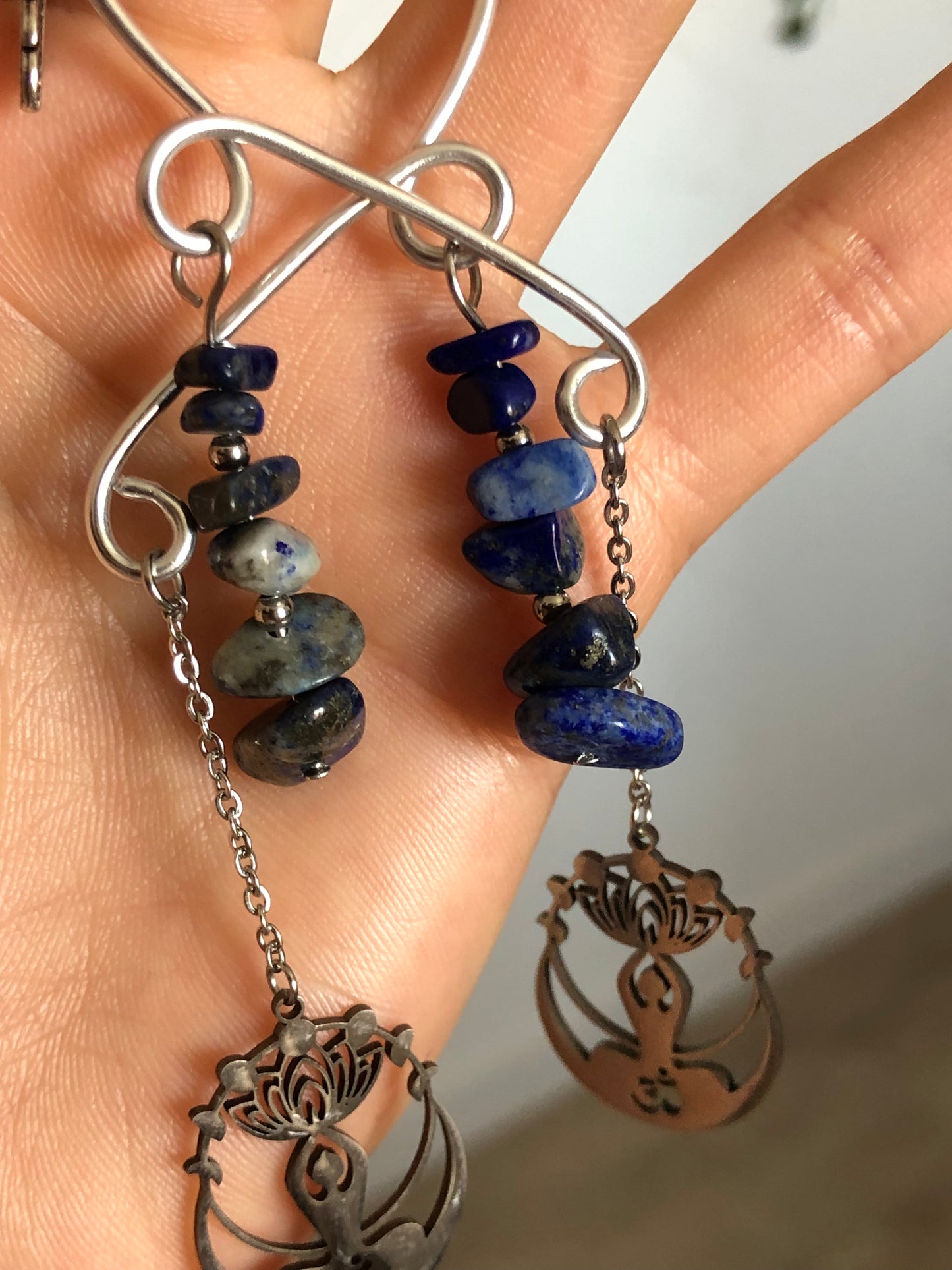 Manchettes d’oreilles « Les spirituels » Lapis lazuli