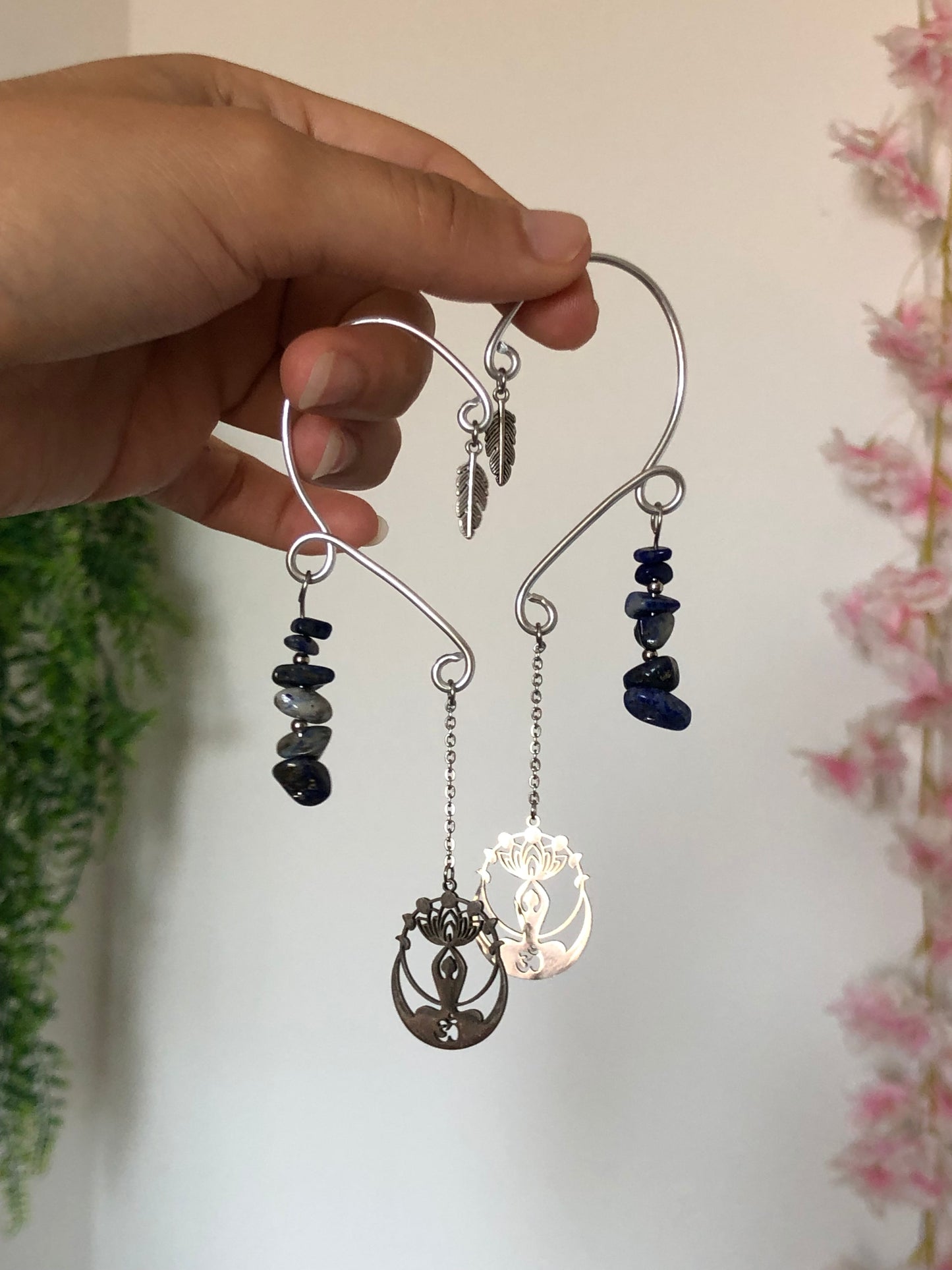 Manchettes d’oreilles « Les spirituels » Lapis lazuli