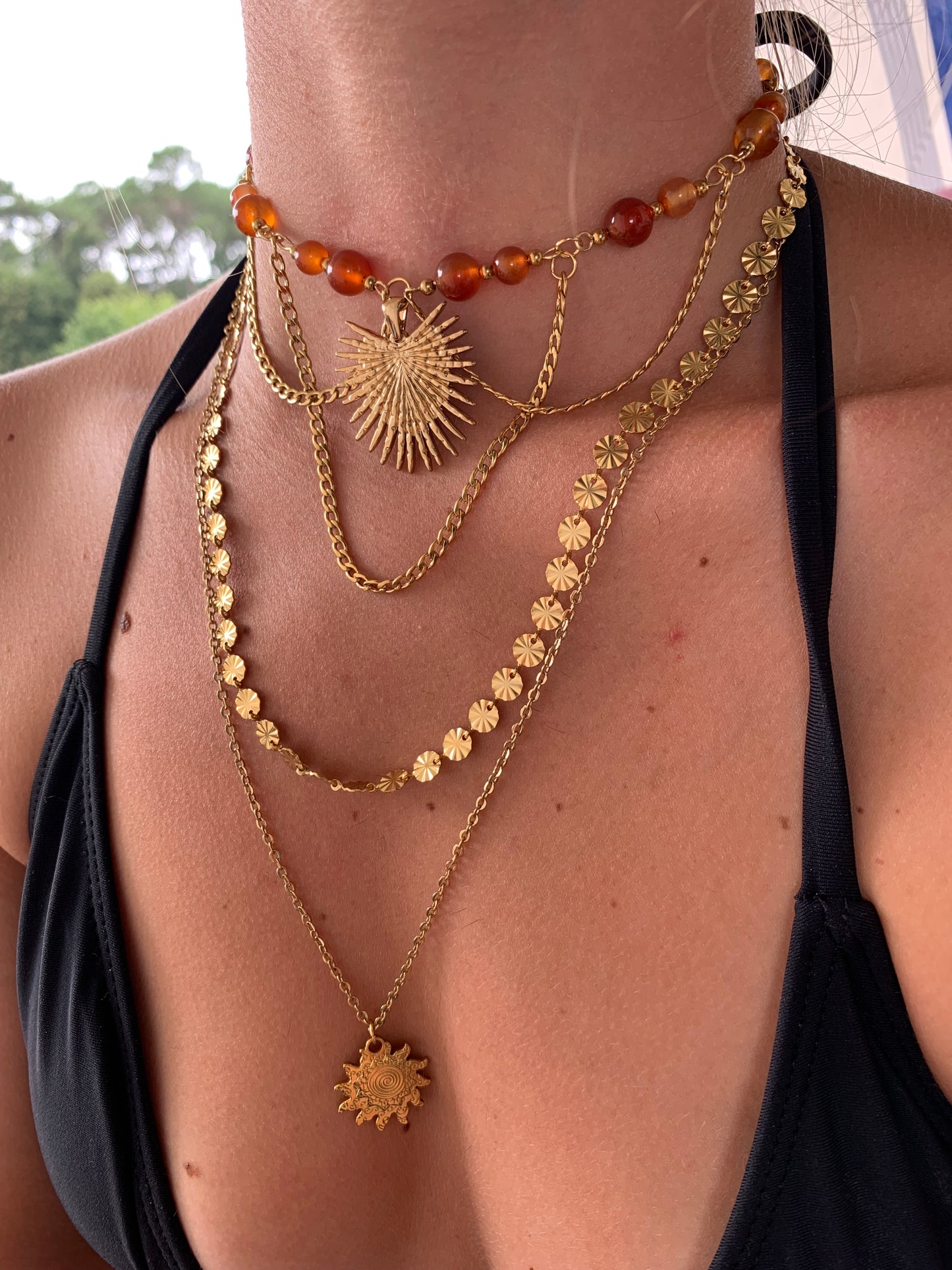 Collier « Hélios » & Cornaline