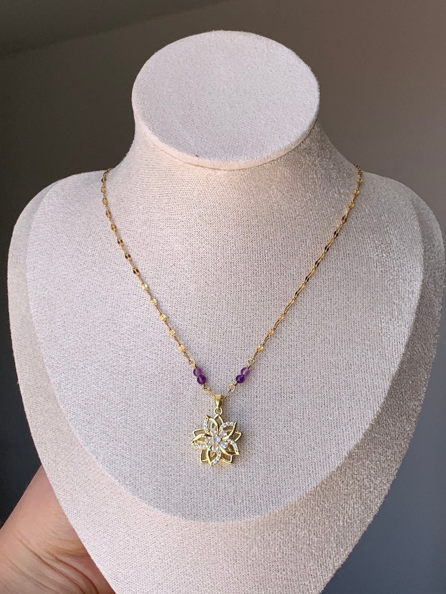 Collier « Raiponce » & Améthyste