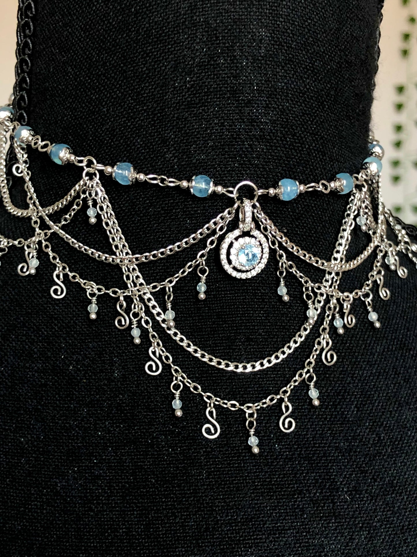 Collier « Arwen » Aigue-marine