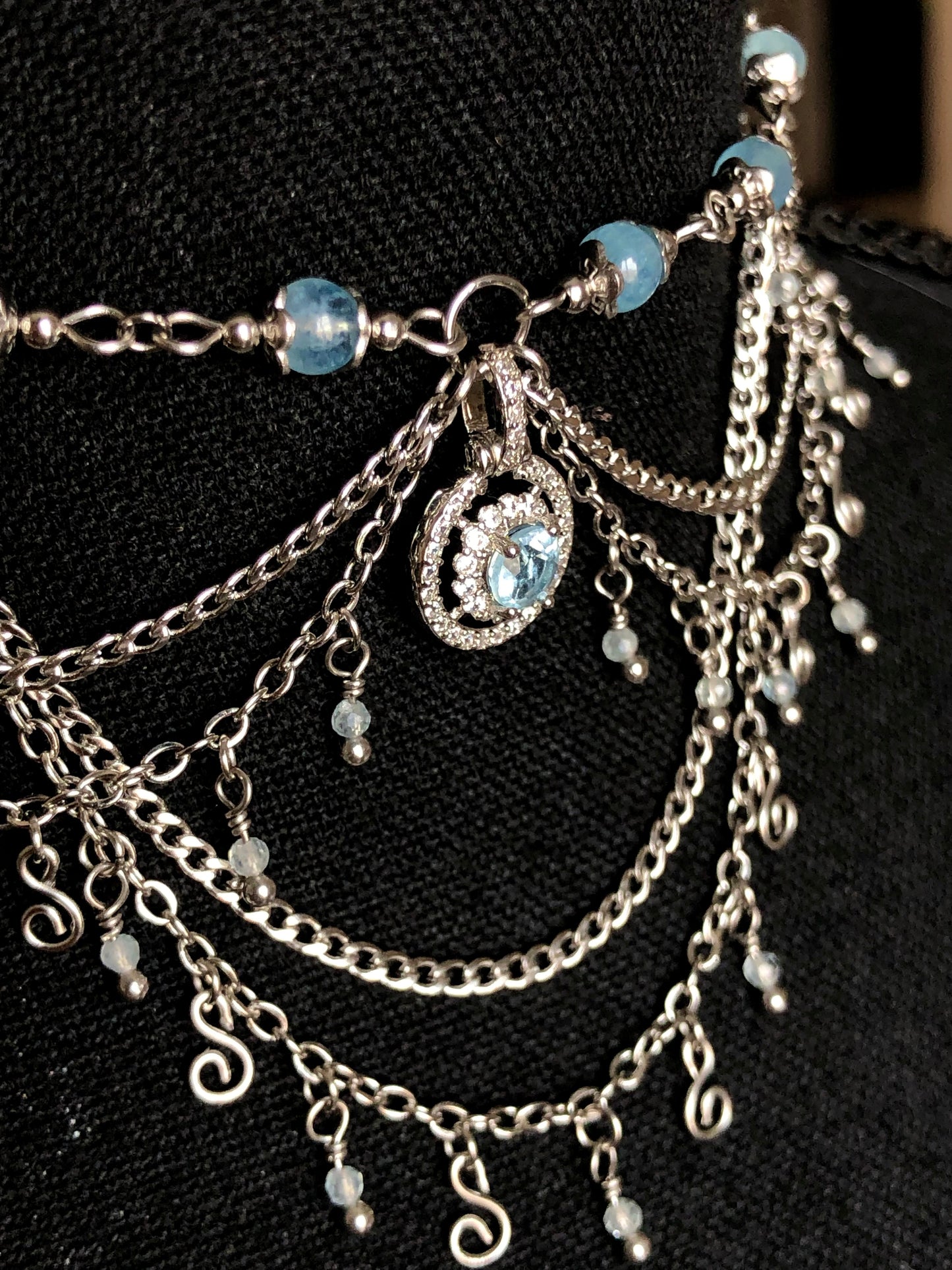 Collier « Arwen » Aigue-marine