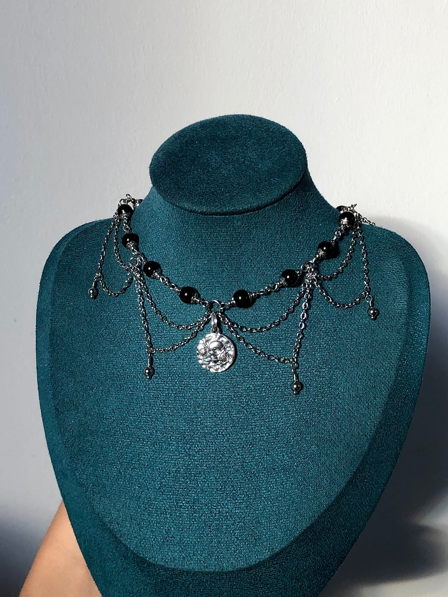 Collier « Sparrow » Obsidienne noire