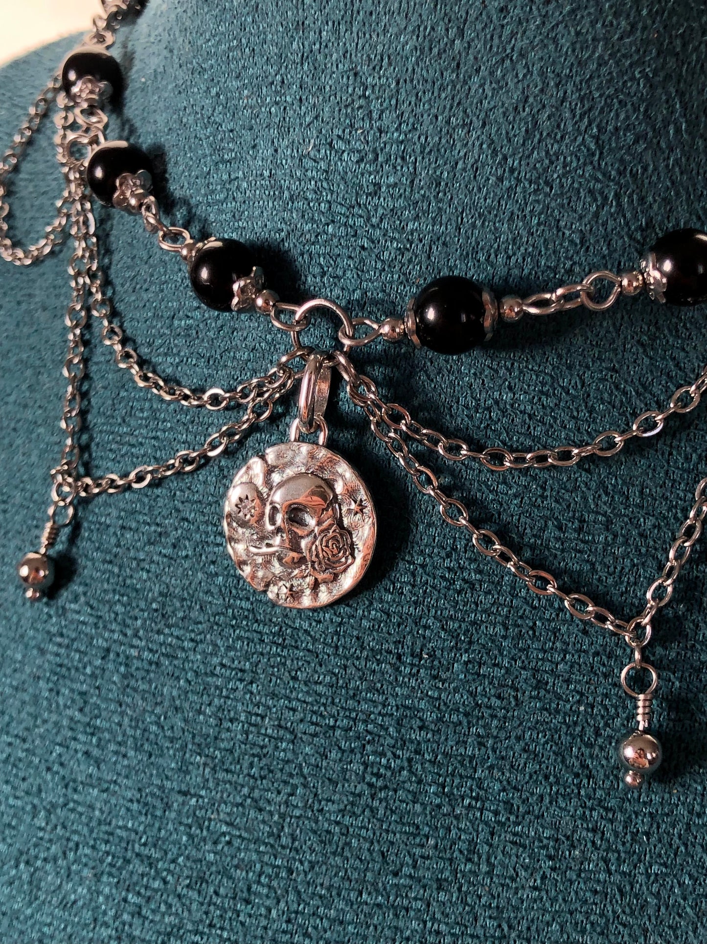 Collier « Sparrow » Obsidienne noire