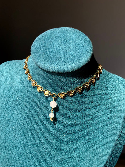 Collier « Amor » Quartz rose