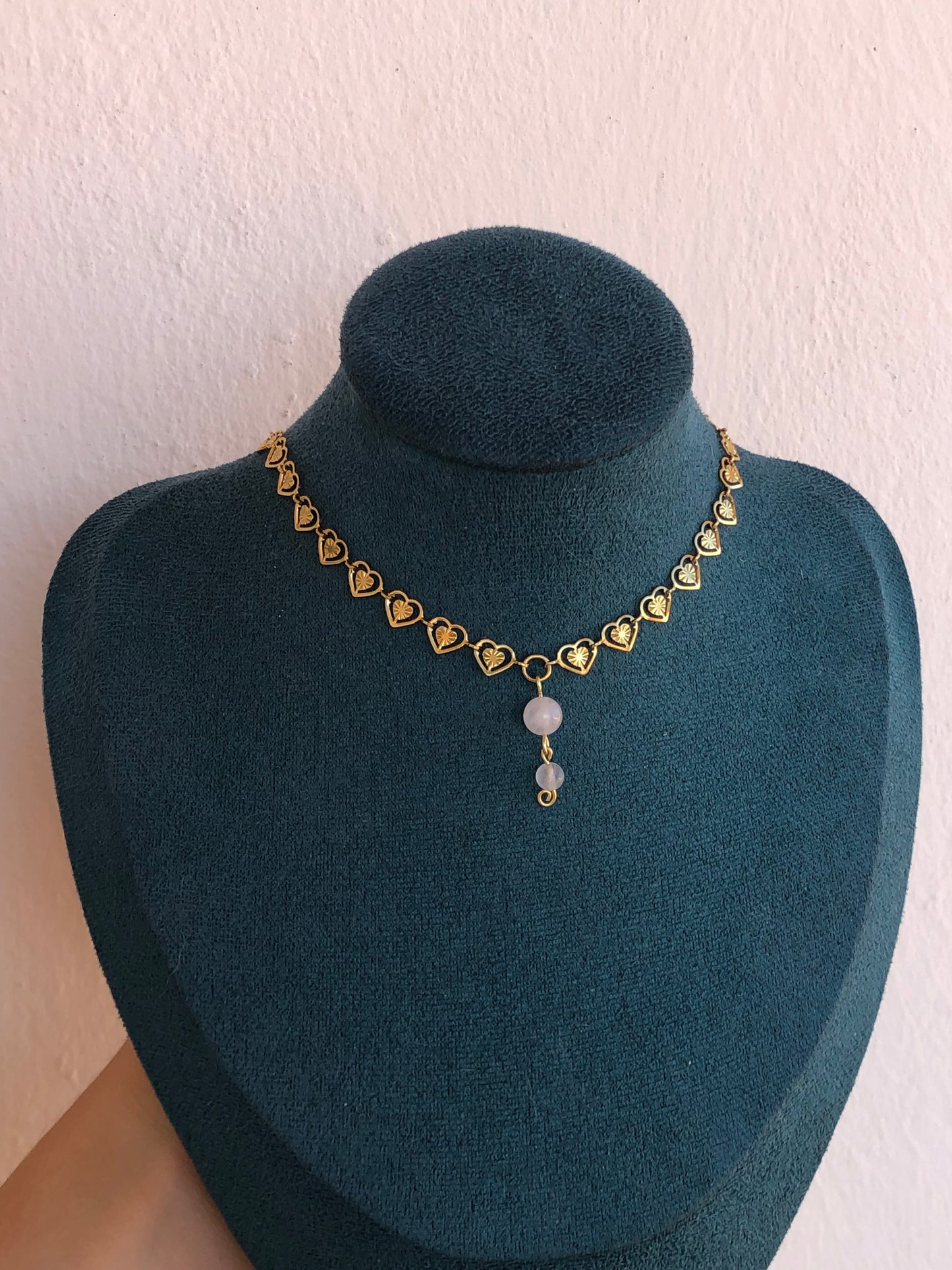 Collier « Amor » Quartz rose