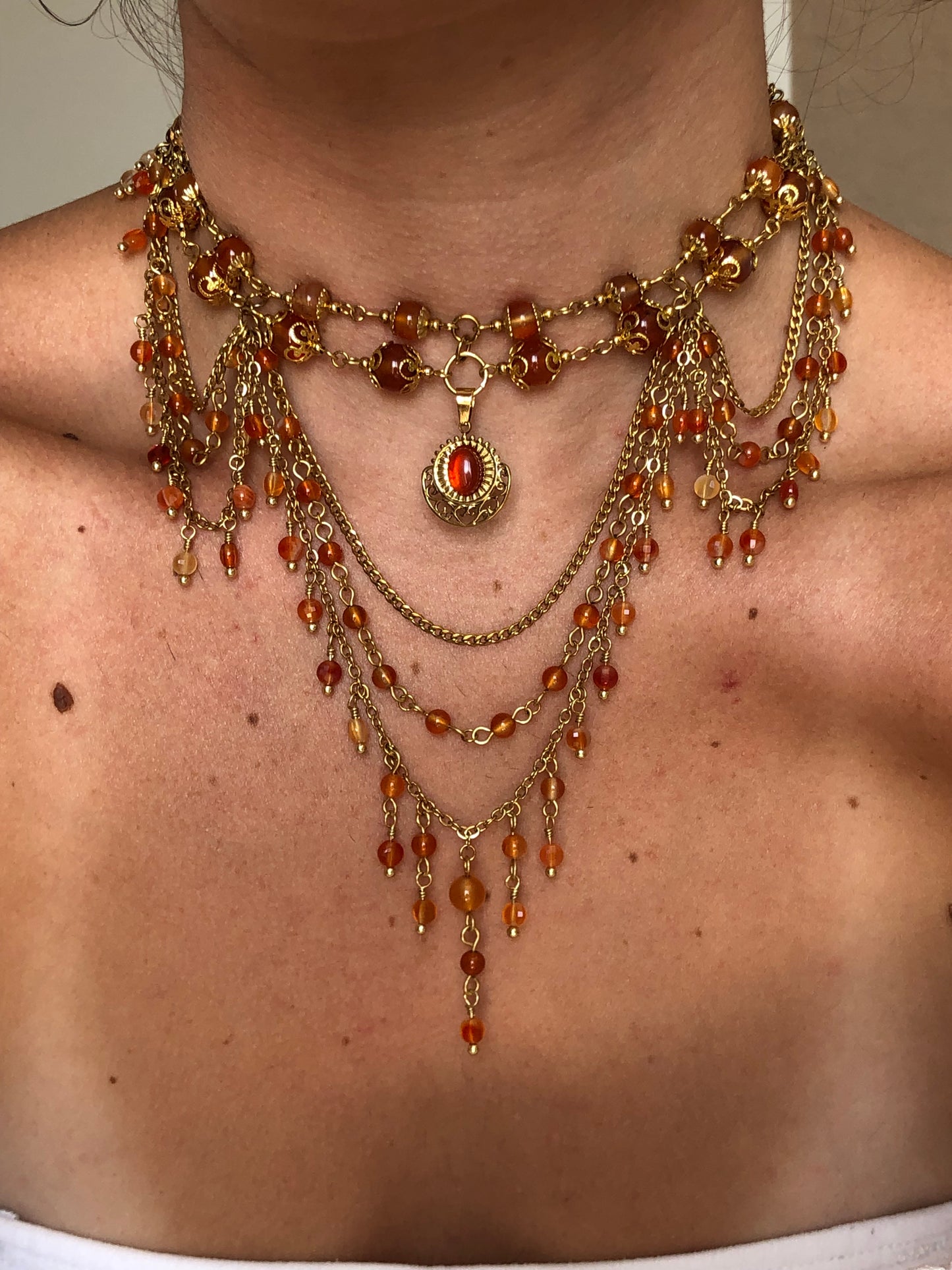 Collier « Éos » Cornaline