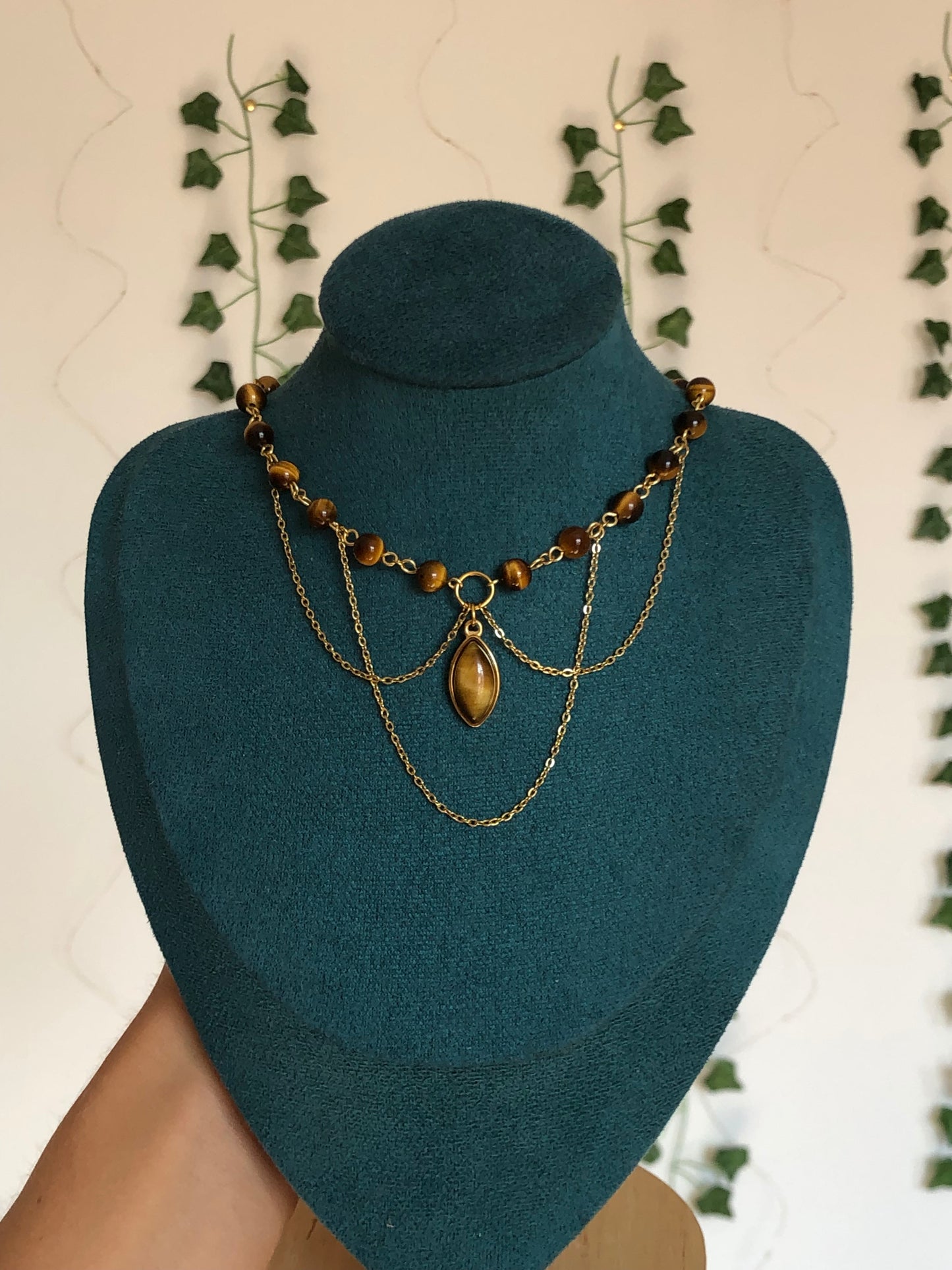 Collier « Mystara » Œil de tigre