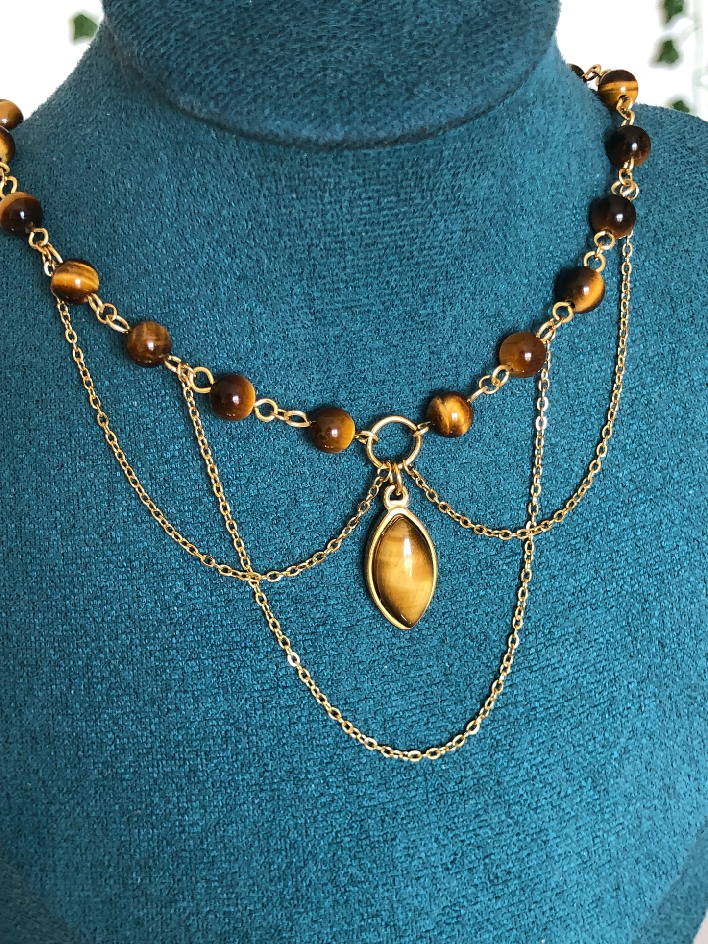 Collier « Mystara » Œil de tigre