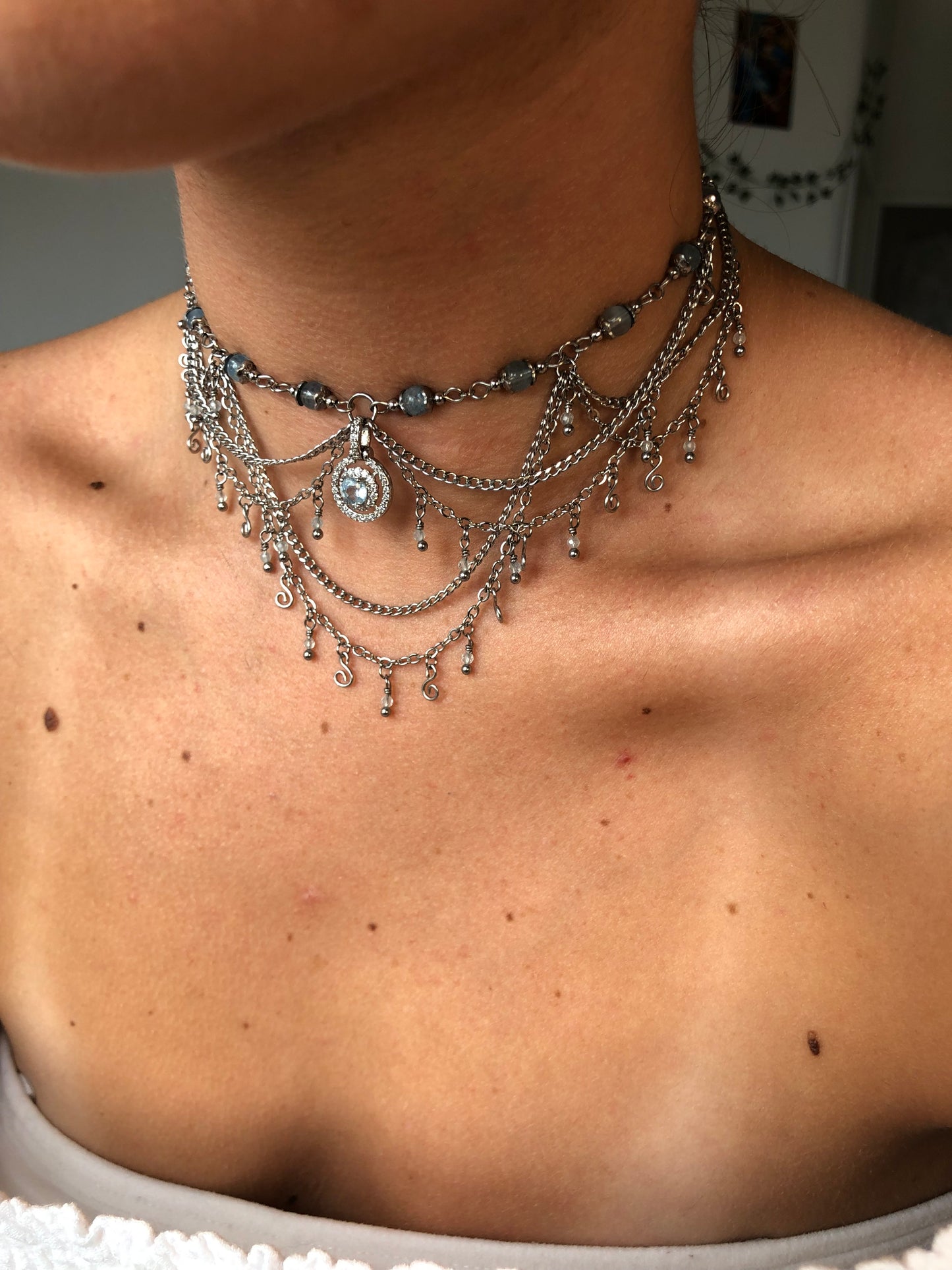 Collier « Arwen » Aigue-marine