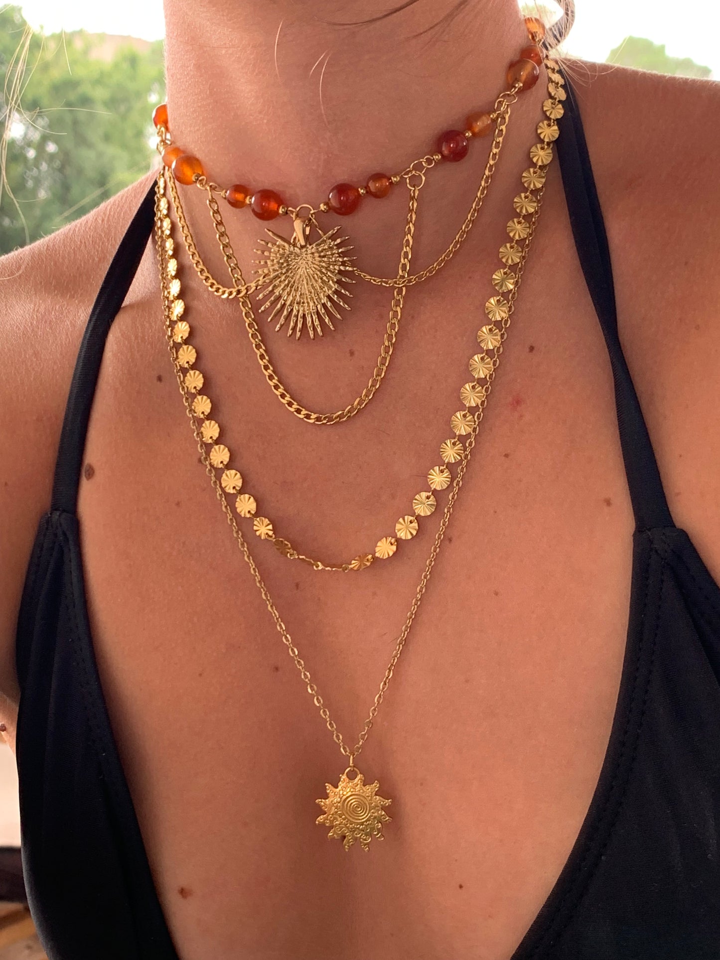 Collier « Hélios » & Cornaline