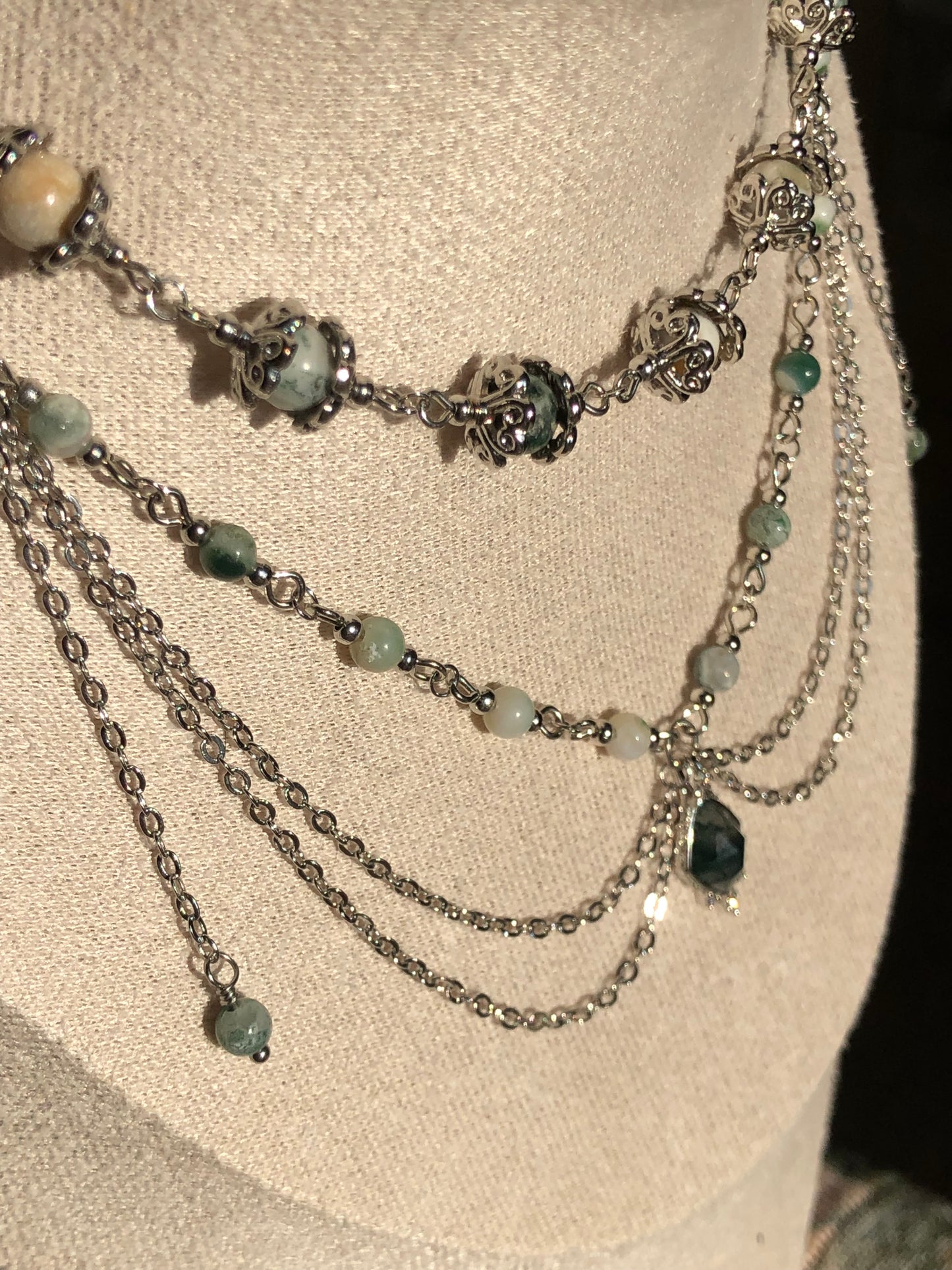 Collier « Déesse Rhiannon »Agate arbre
