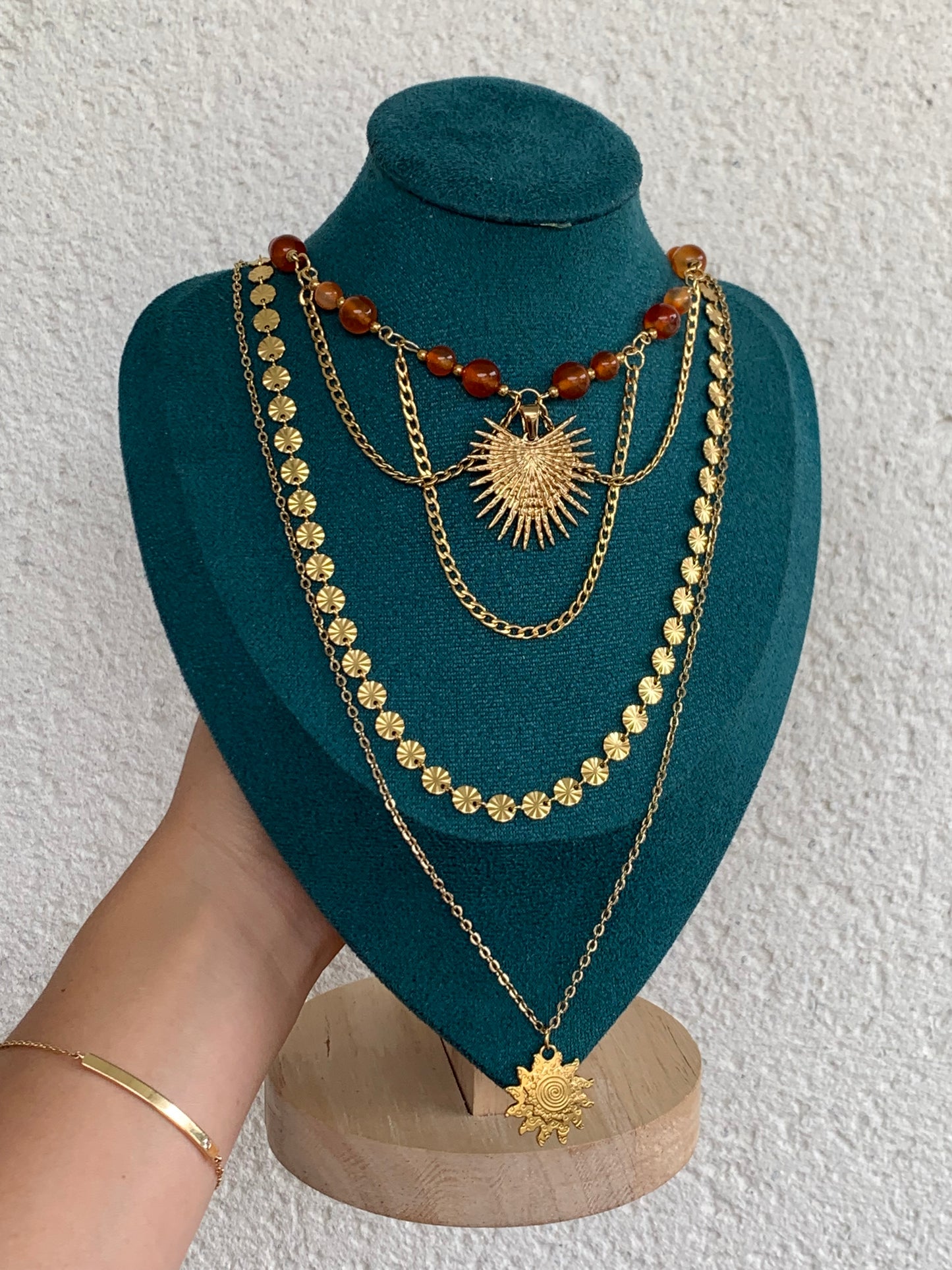 Collier « Hélios » & Cornaline