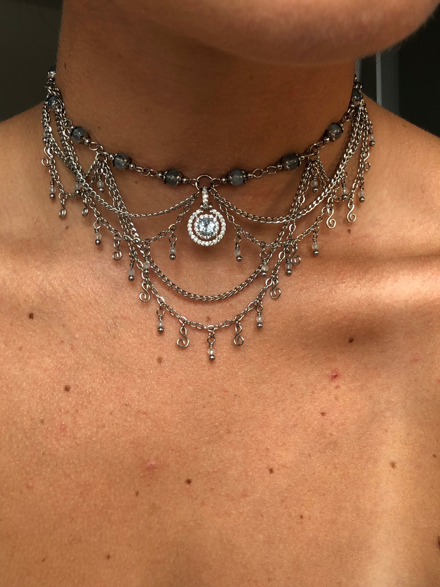 Collier « Arwen » Aigue-marine