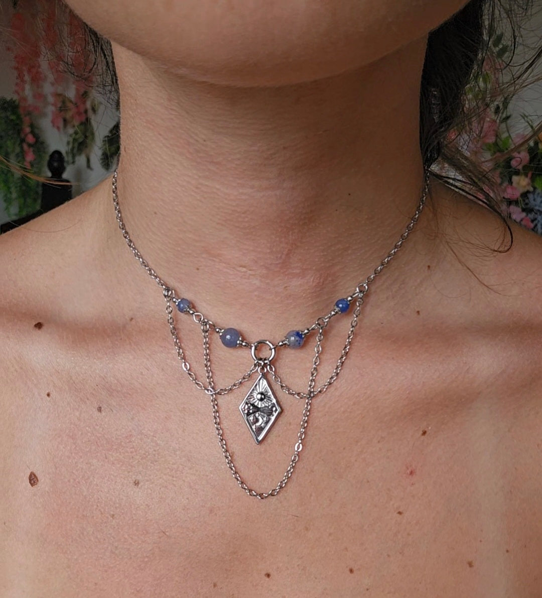 Collier "Horizon" Aventurine bleue