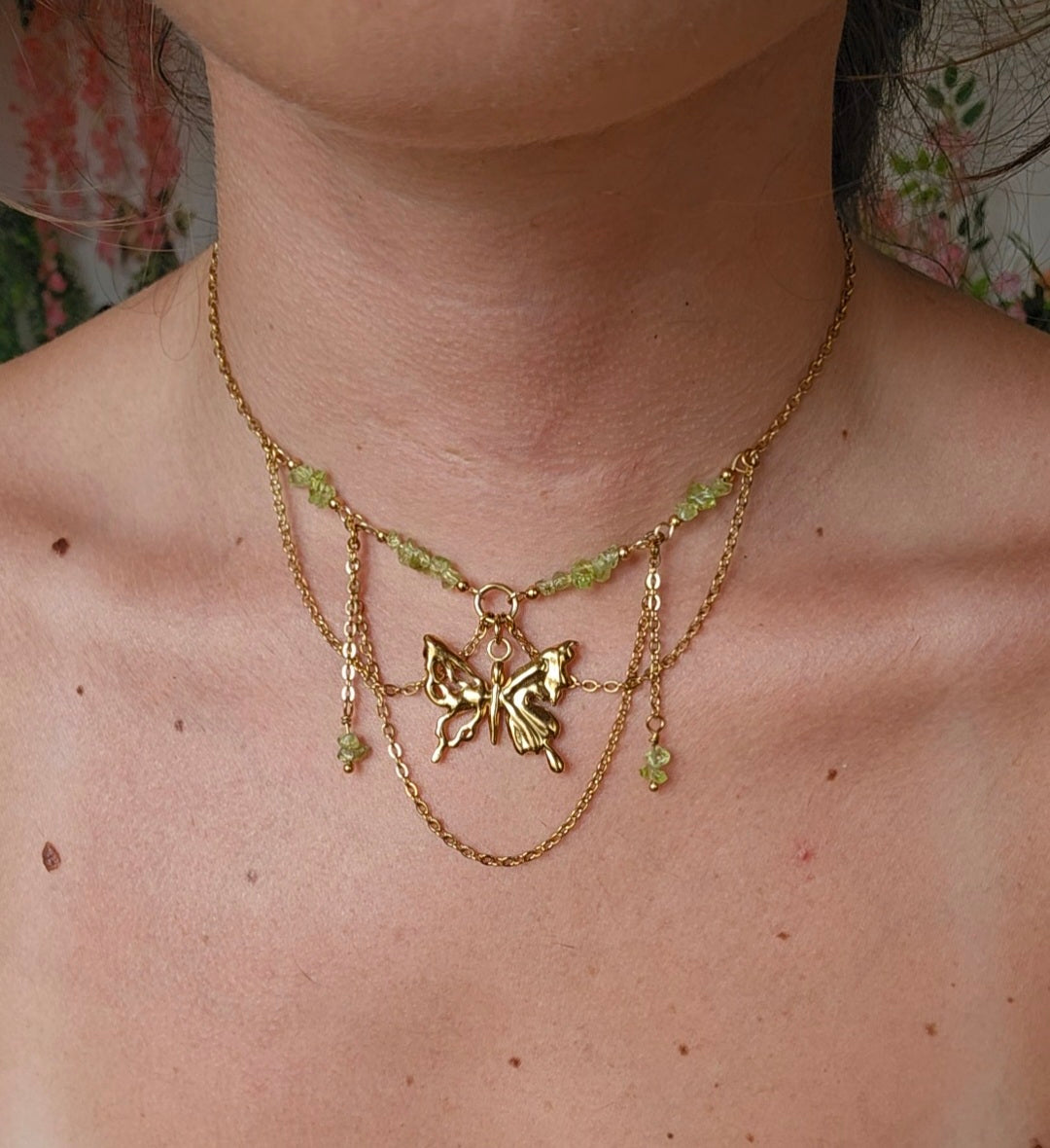 Collier "Papillon" Péridot