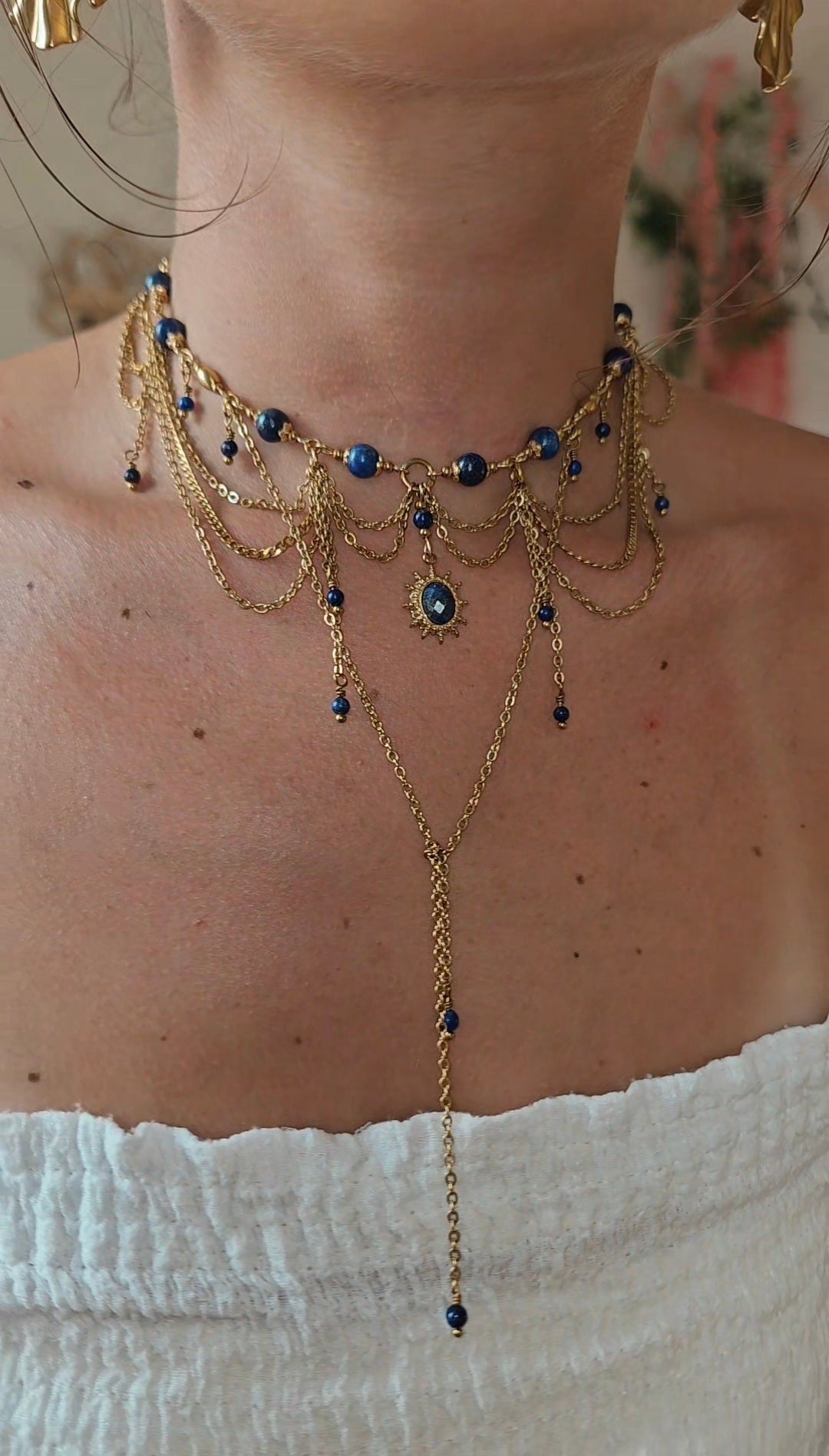 Collier "Crépuscule" Lapis-lazuli