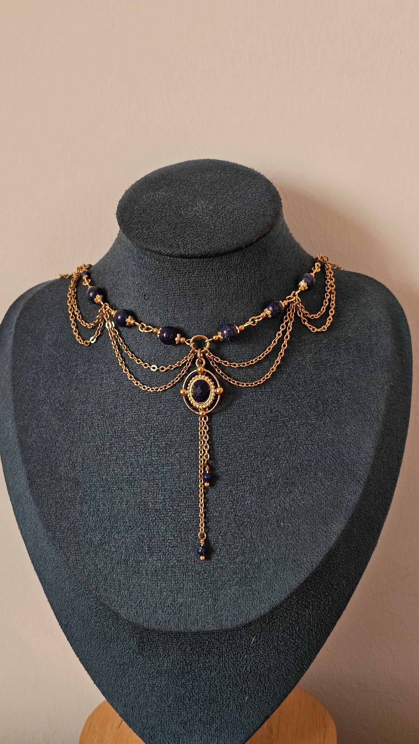 Collier "Norah" Amazonite ou Lapis-lazuli