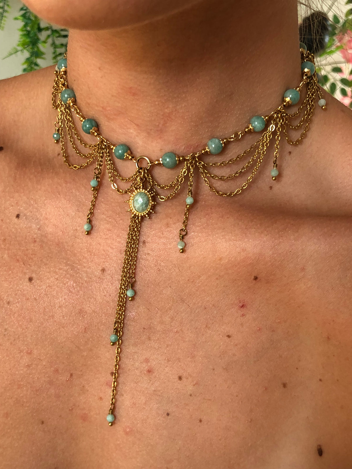 Collier "Nicolle" Amazonite