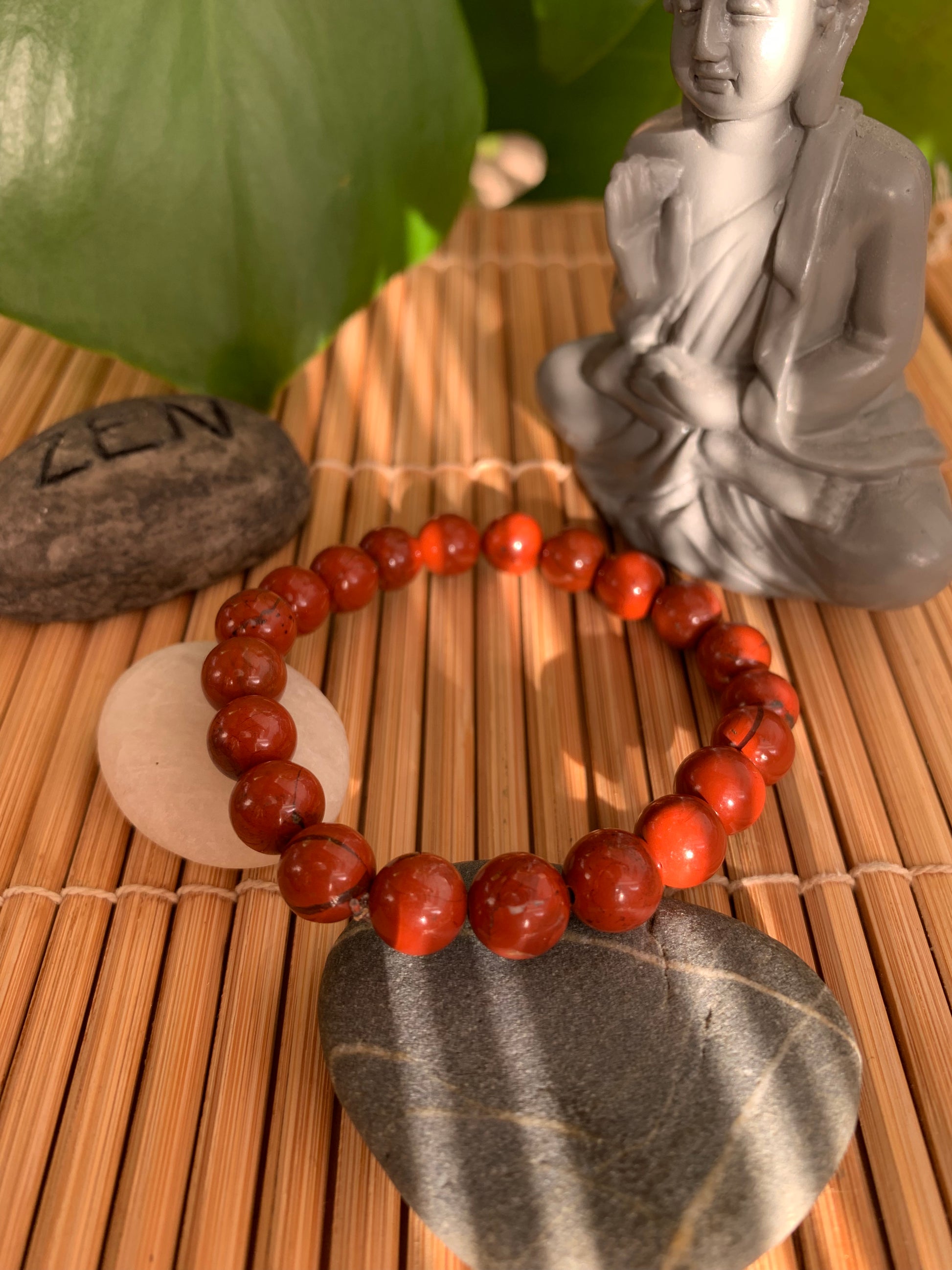 Bracelet Labradorite et Jaspe Rouge