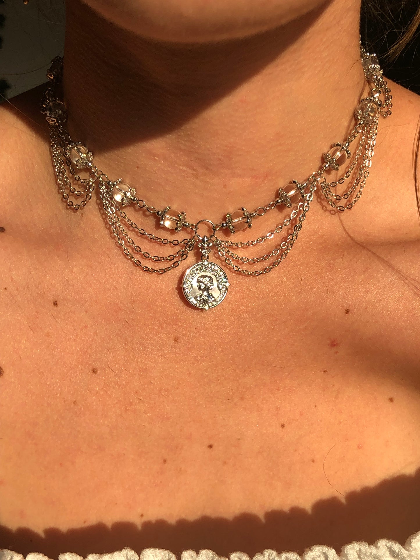 Collier « Reine Victoria » Cristal de Roche