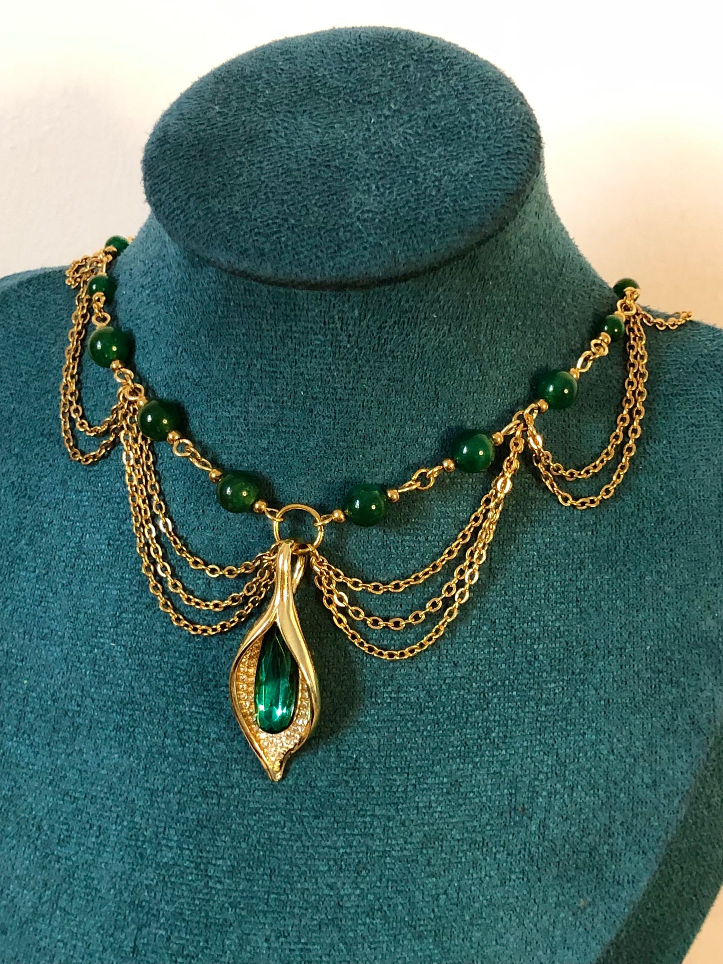 Collier « Alicia » Aventurine verte étoilée