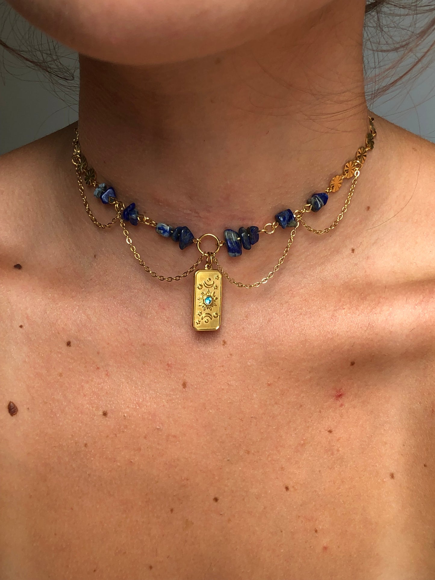 Collier « Séléné » Lapis-lazuli