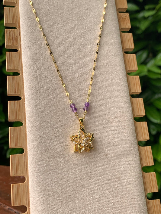 Collier « Raiponce » & Améthyste