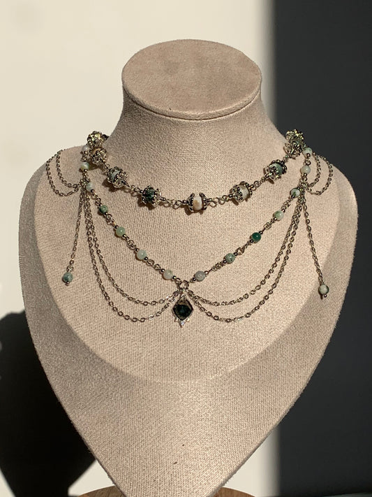 Collier « Déesse Rhiannon »Agate arbre