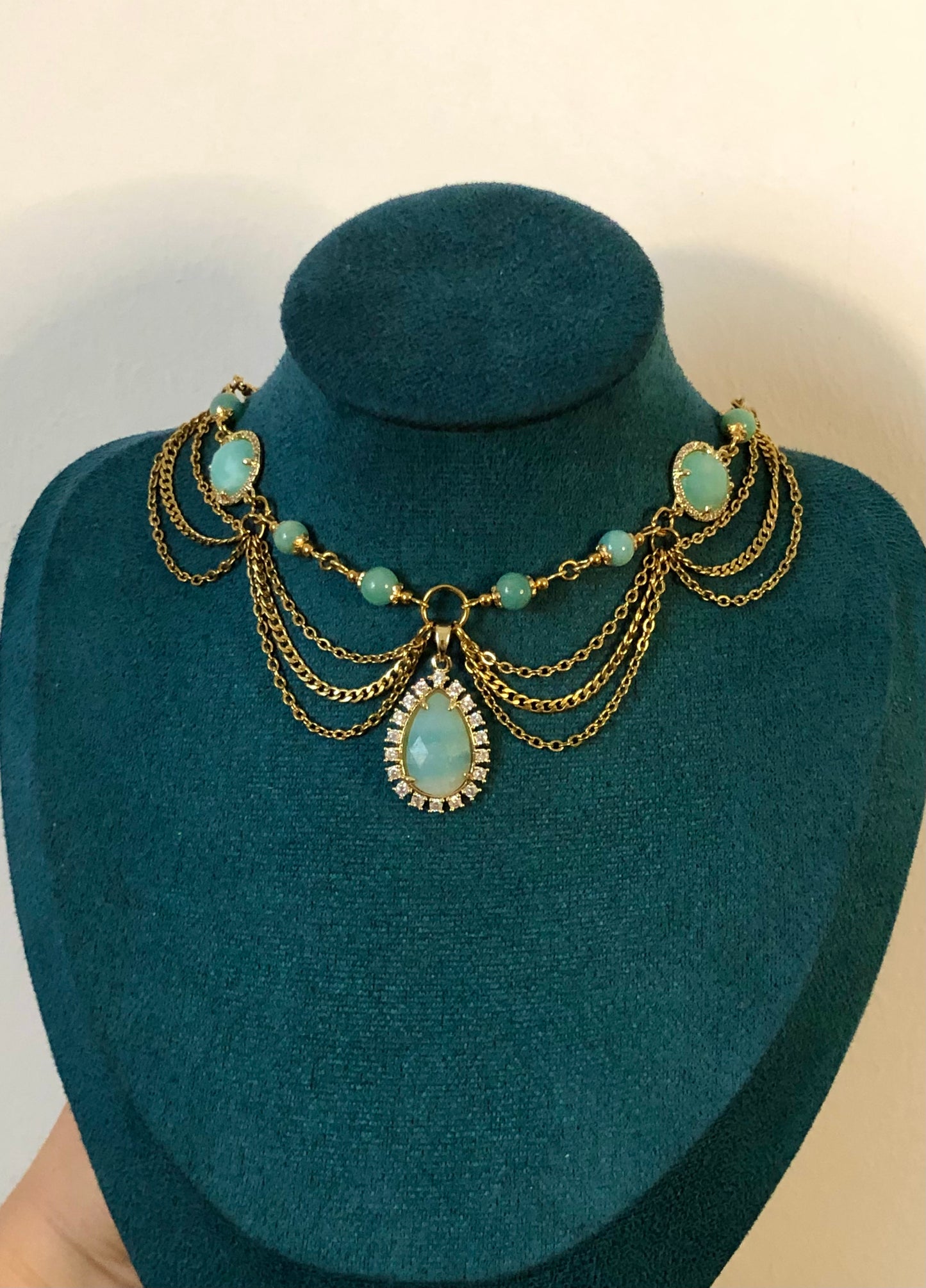 Collier « Jasmine » Amazonite