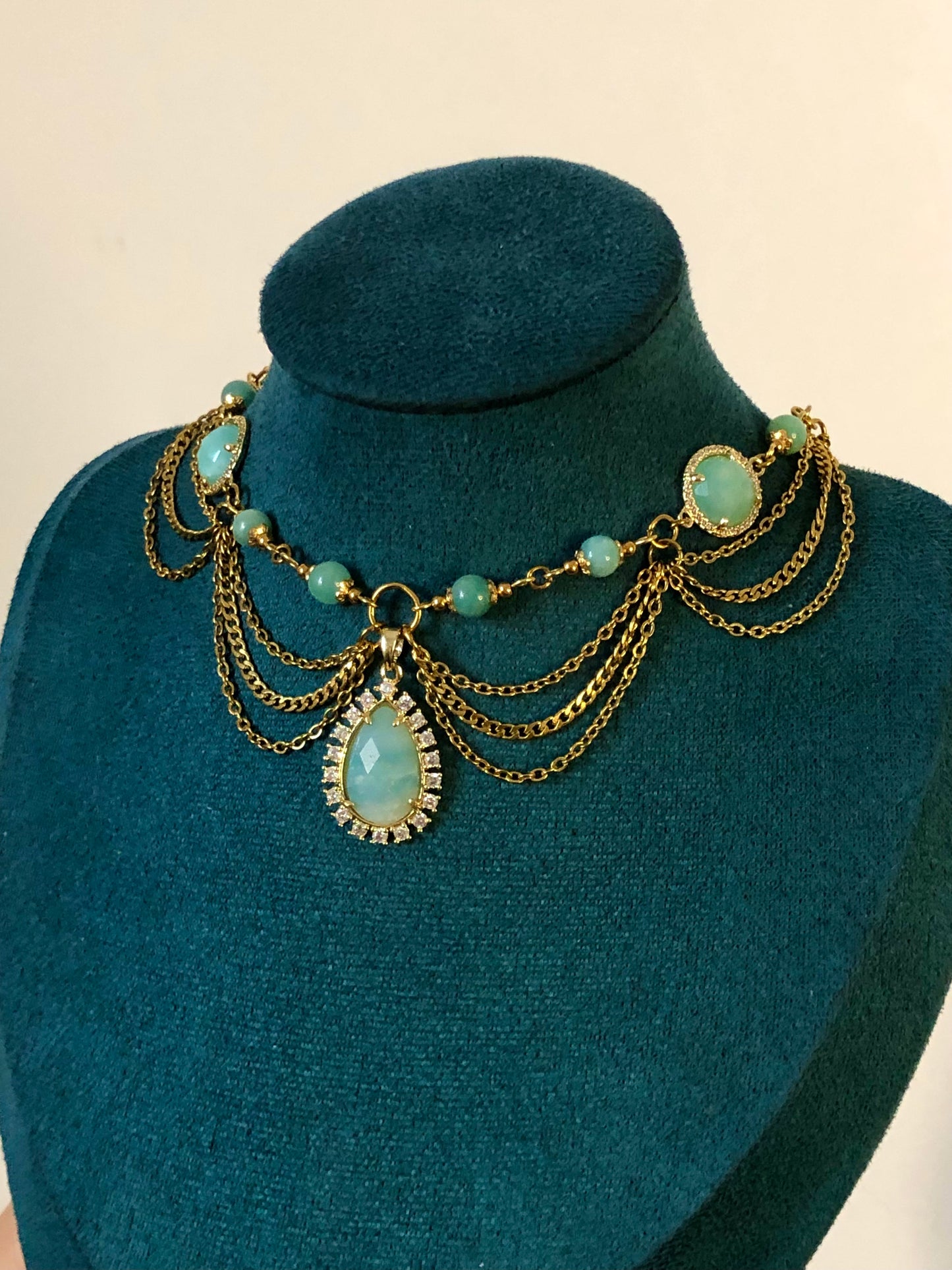 Collier « Jasmine » Amazonite