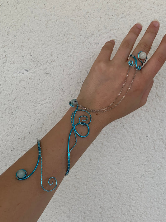 Bracelet/Bague « Avatar » & Amazonite