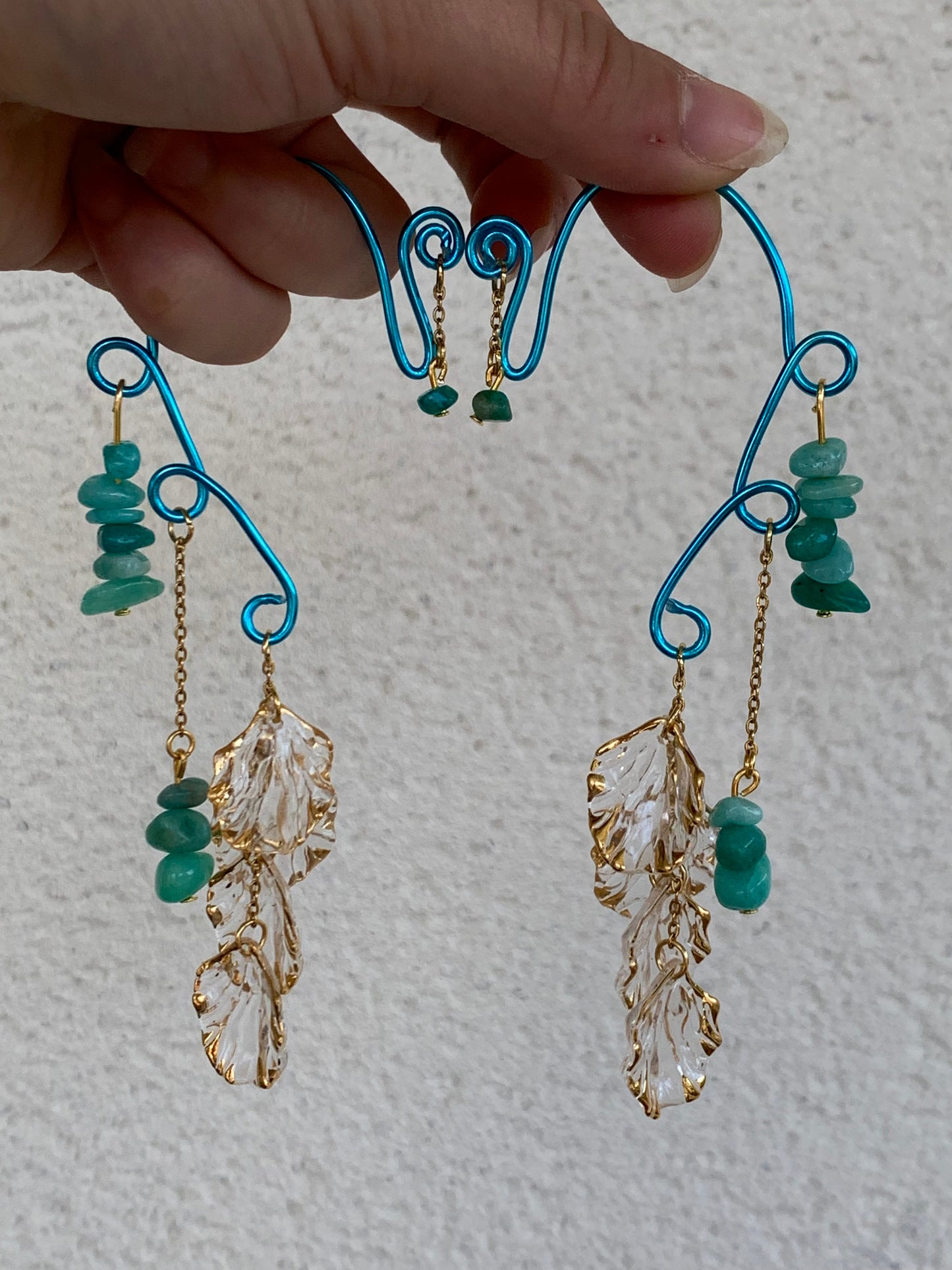 Manchettes oreilles « Avatar » & Amazonite