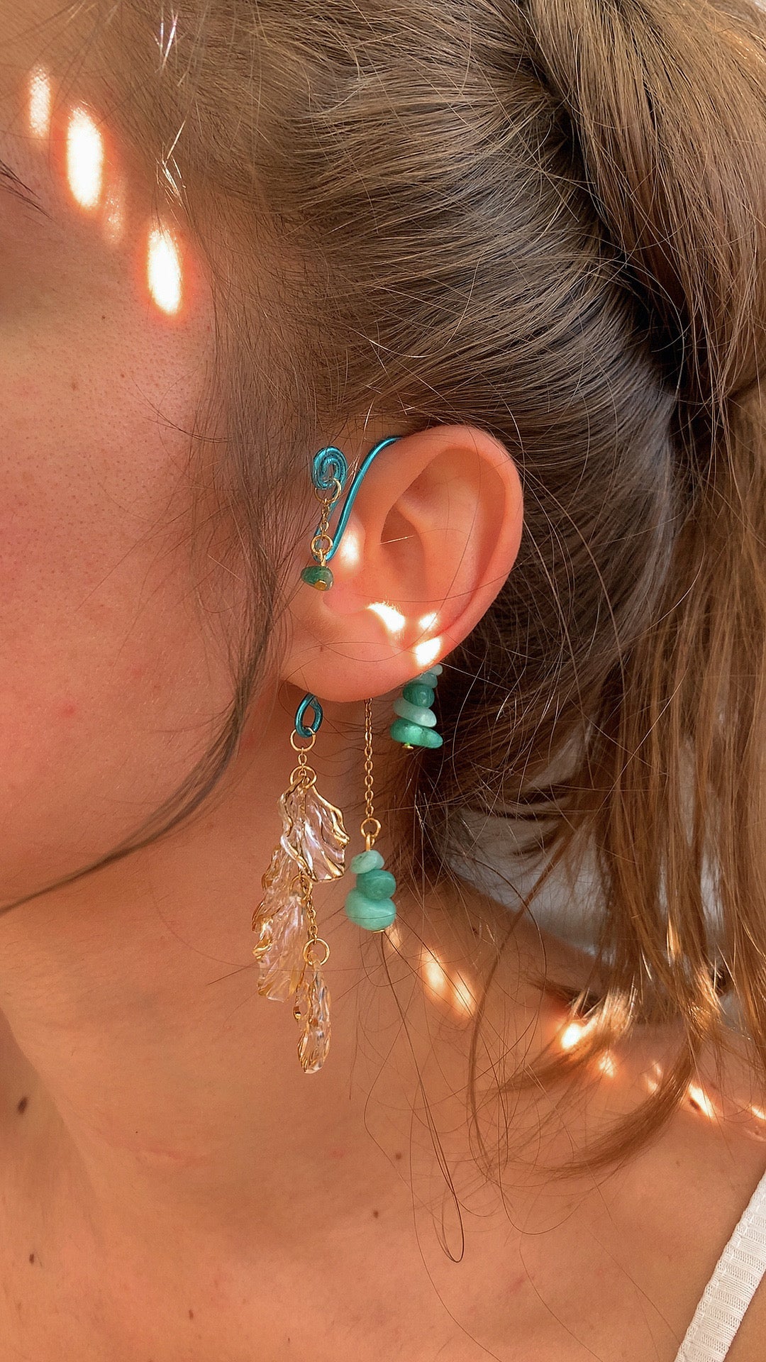 Manchettes oreilles « Avatar » & Amazonite