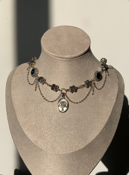 Collier « Freya » Labradorite & Cristal de roche