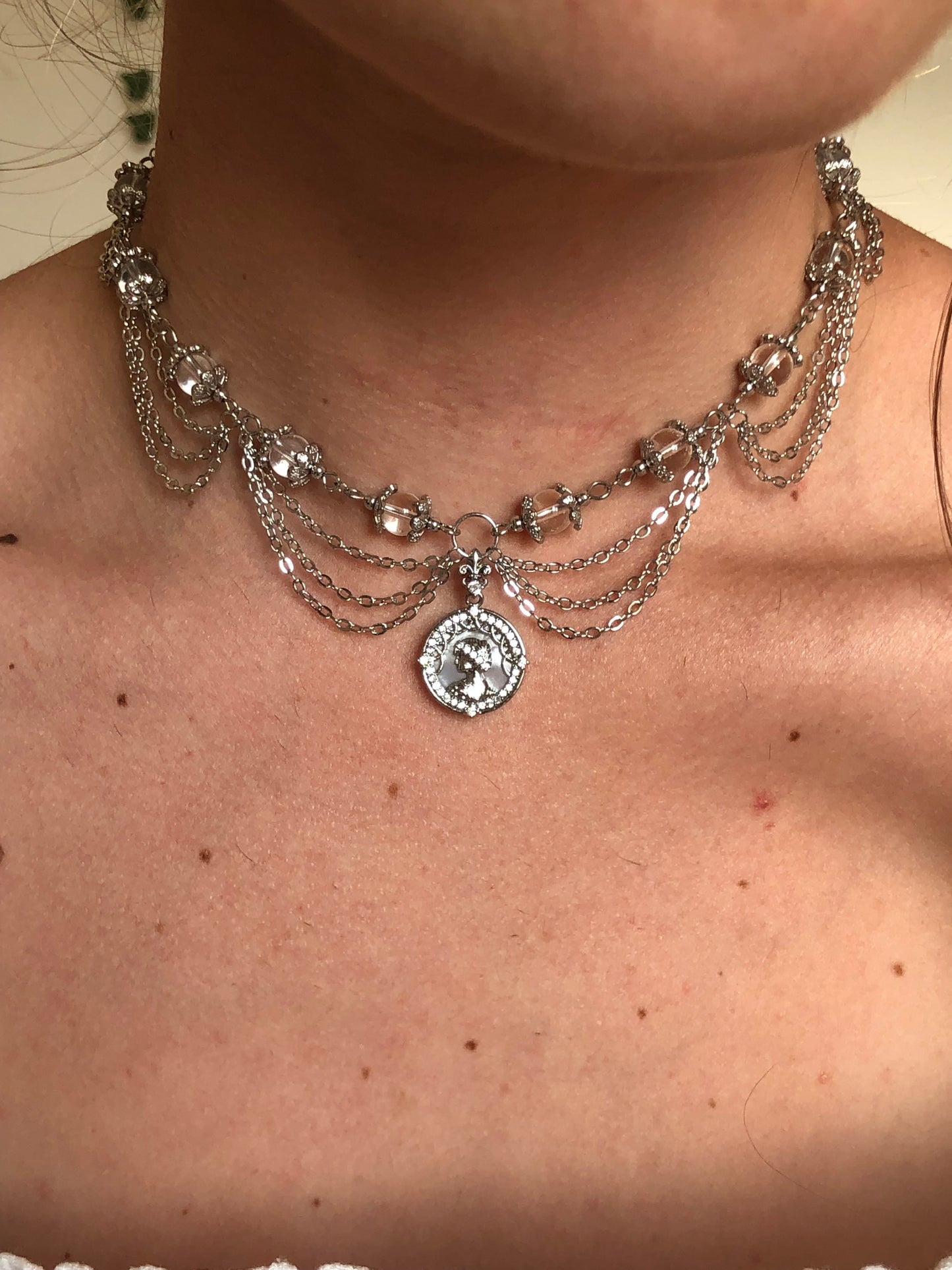 Collier « Reine Victoria » Cristal de Roche