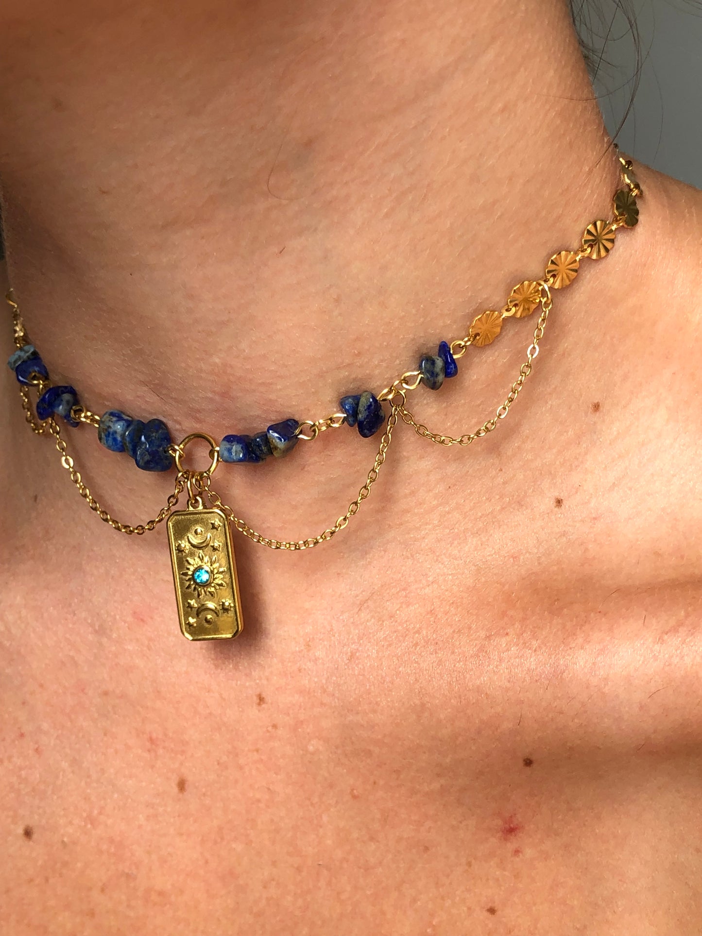 Collier « Séléné » Lapis-lazuli