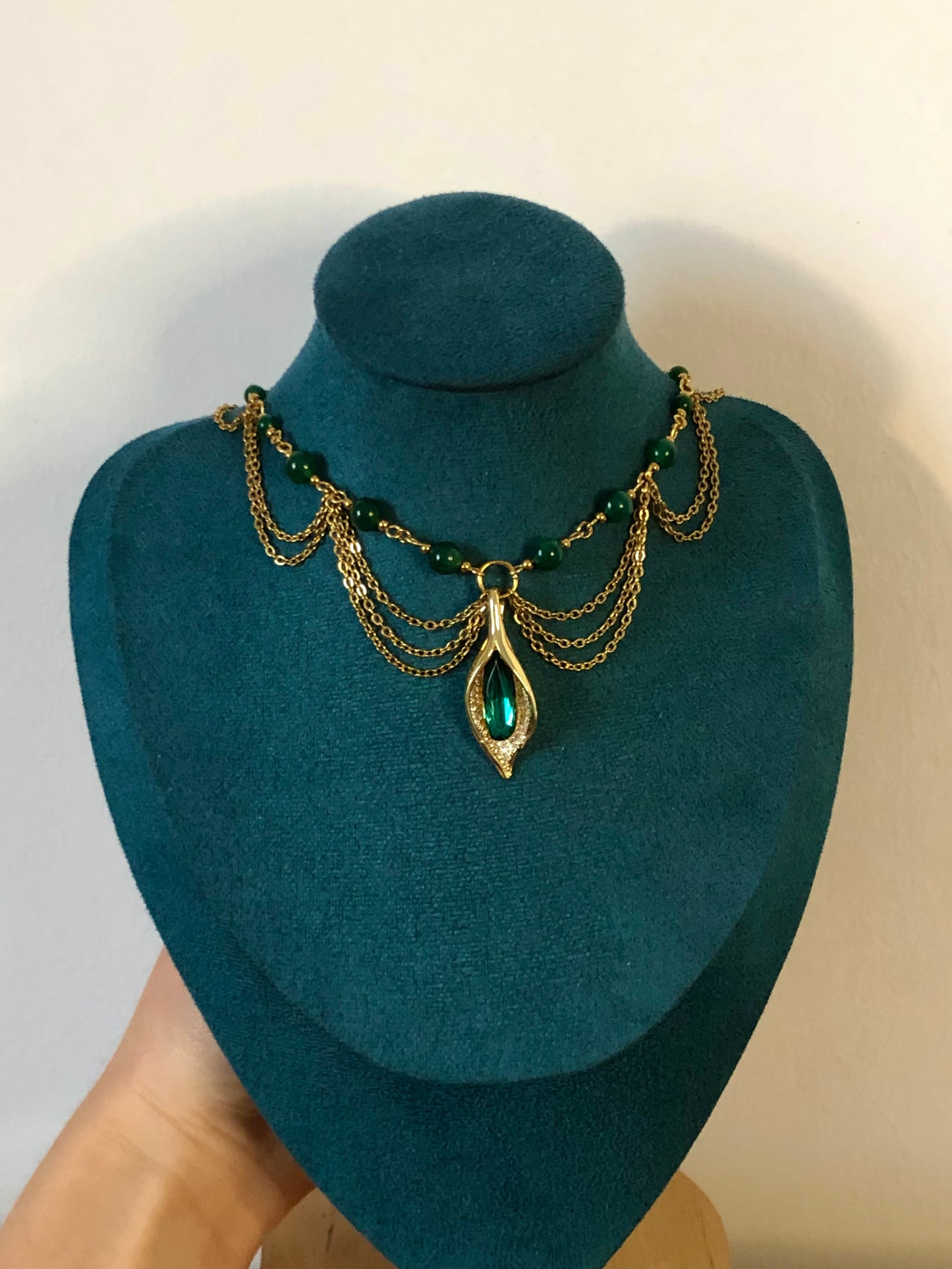 Collier « Alicia » Aventurine verte étoilée