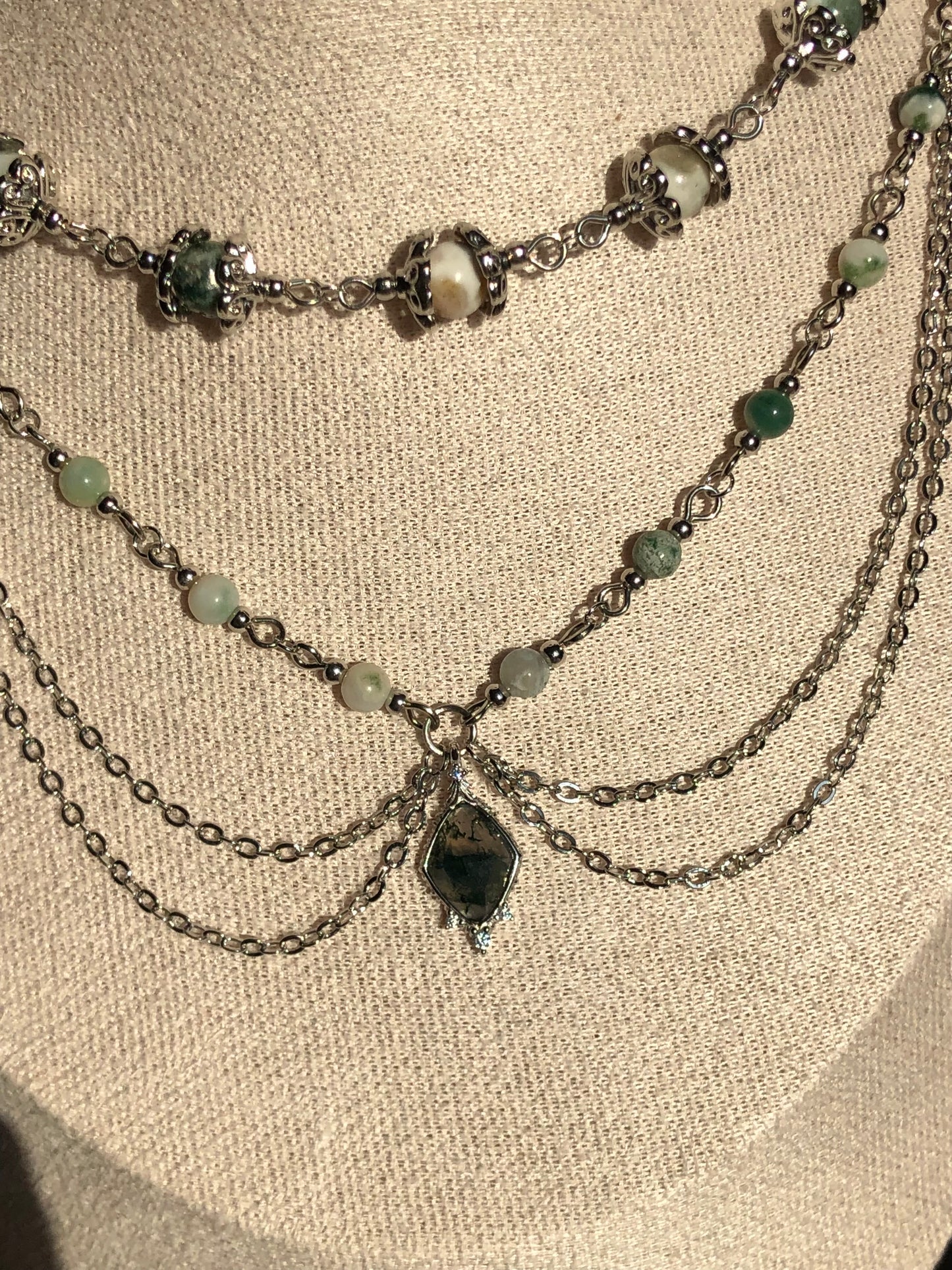 Collier « Déesse Rhiannon »Agate arbre