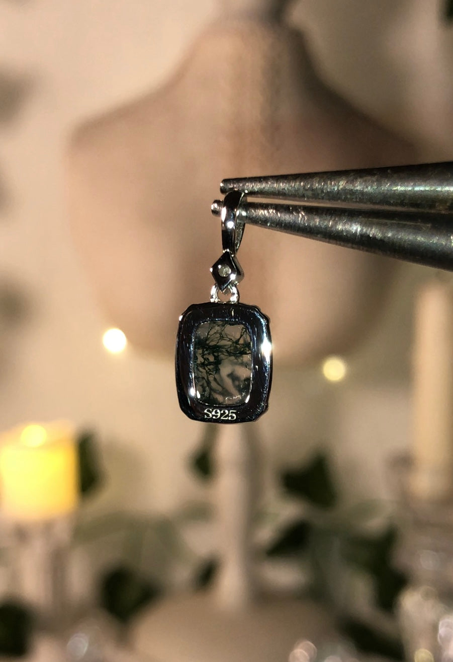 Collier « Déméter » Agate mousse