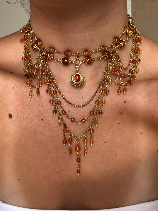 Collier « Éos » Cornaline