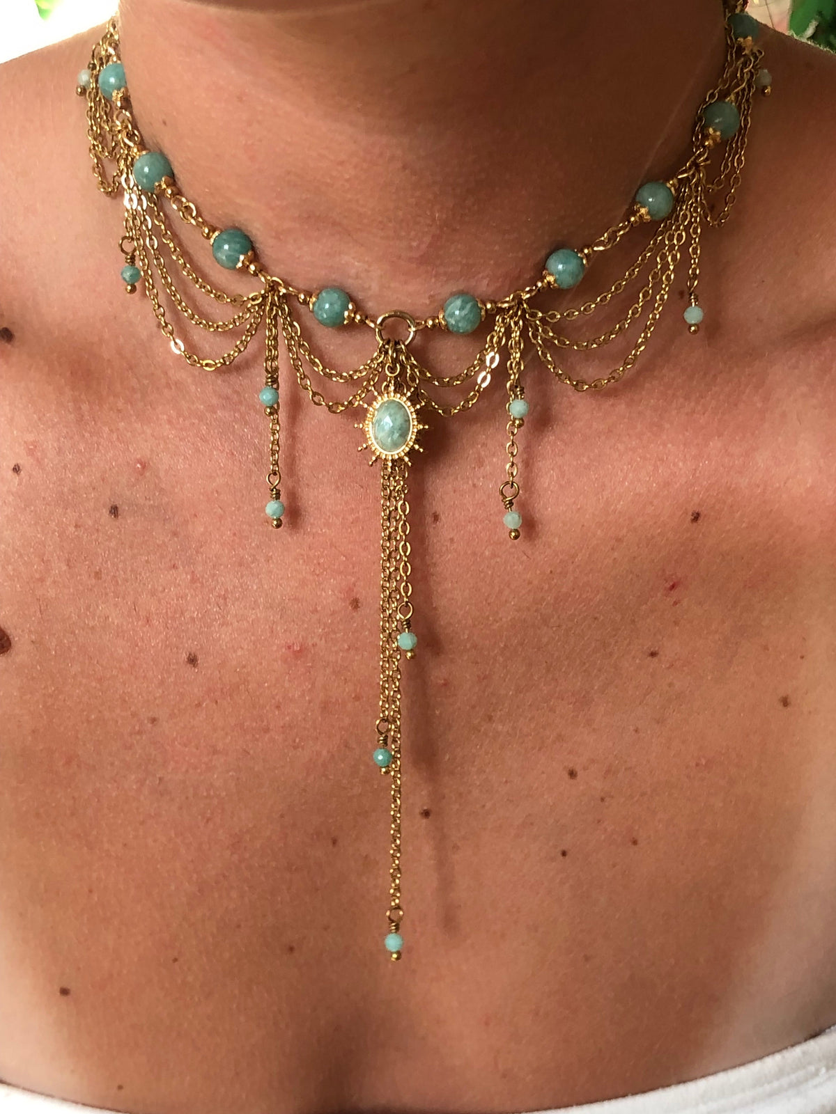 Collier "Nicolle" Amazonite
