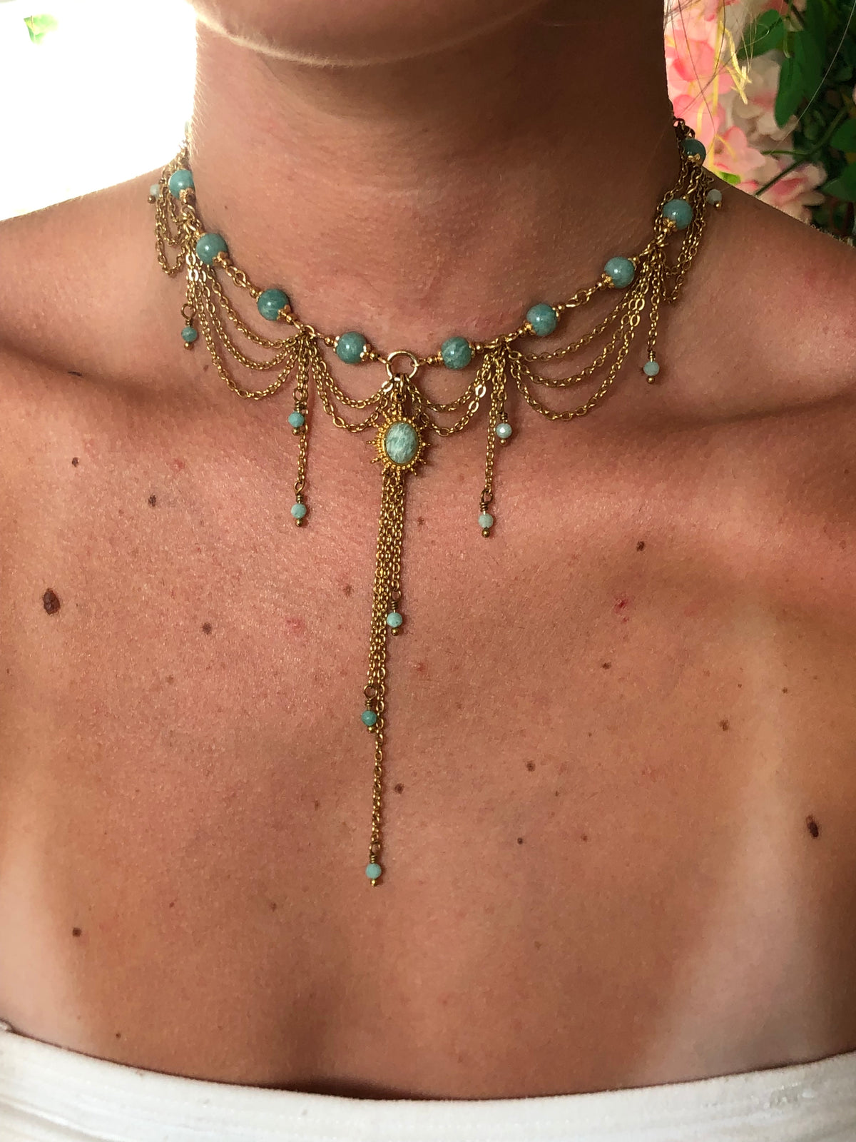 Collier "Nicolle" Amazonite