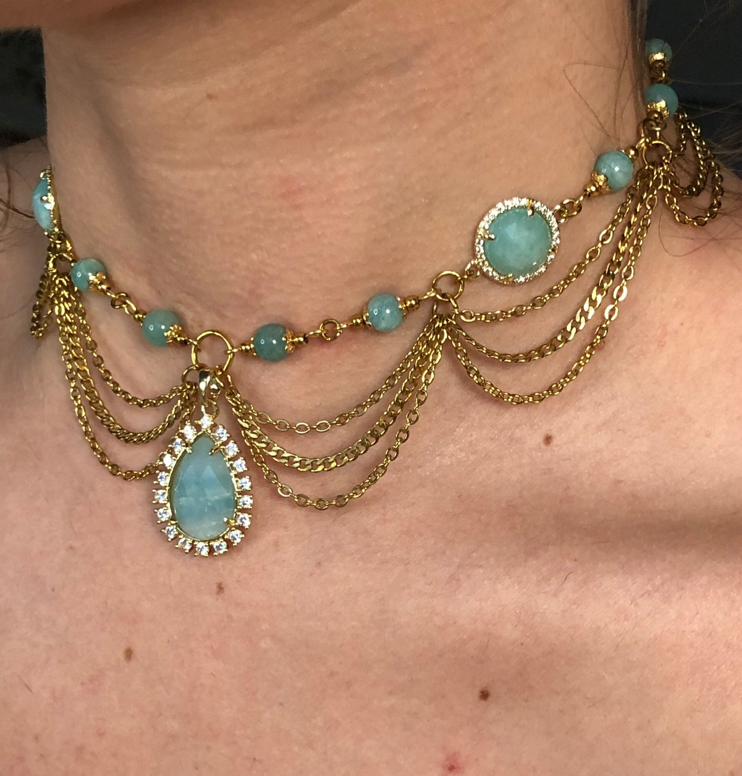 Collier « Jasmine » Amazonite